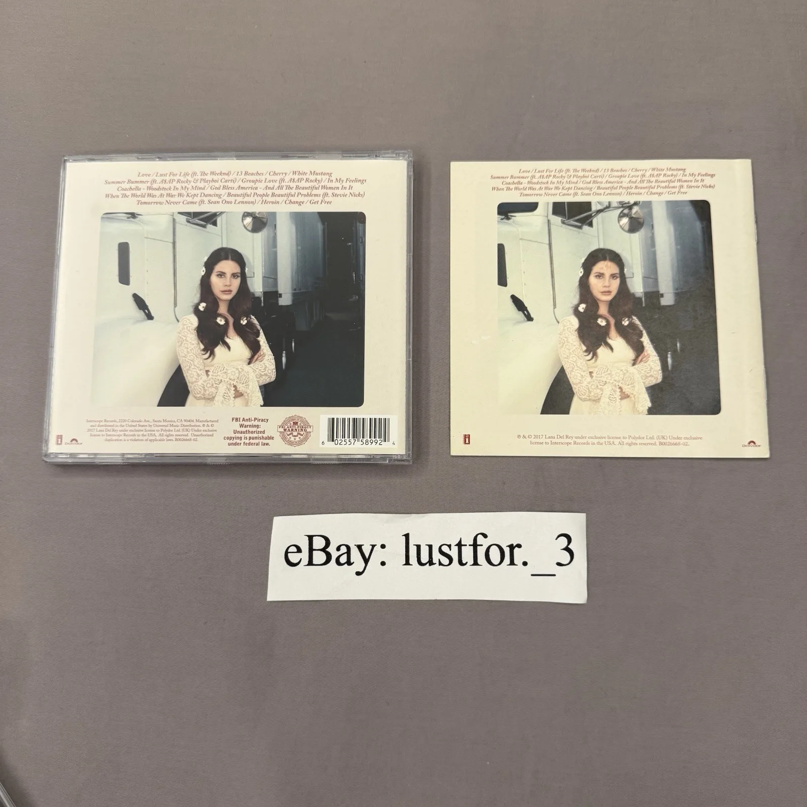 Lana Del Rey Lust For Life Signed Cd Autographed READ DESCRIPTION, image 2