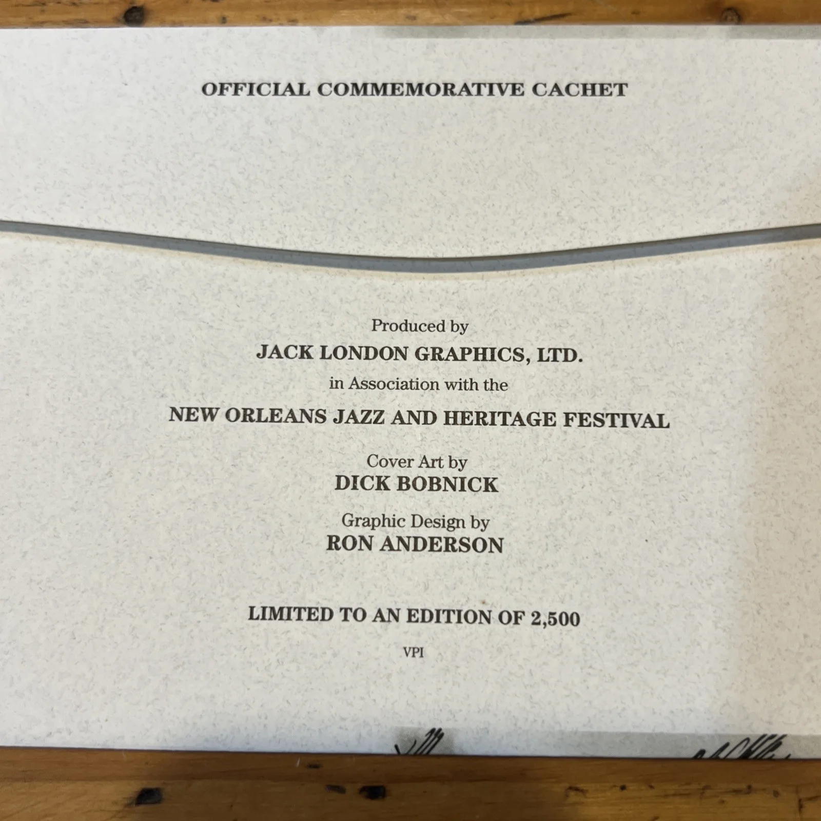 1993 Pete Fountain Hand Signed Cachet By Pete And Designer New Orleans Jazz Fest, изображение 3