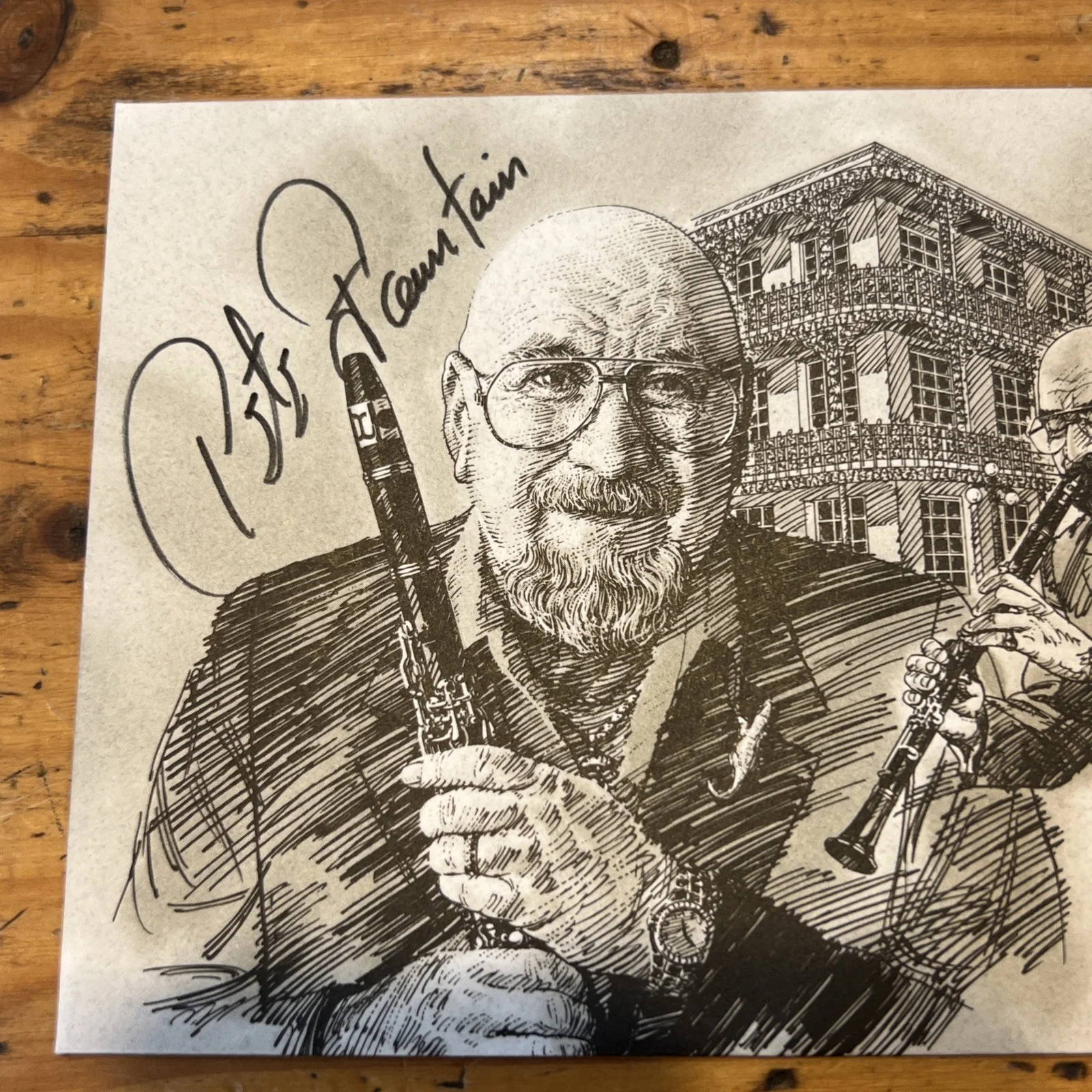 1993 Pete Fountain Hand Signed Cachet By Pete And Designer New Orleans Jazz Fest, изображение 4