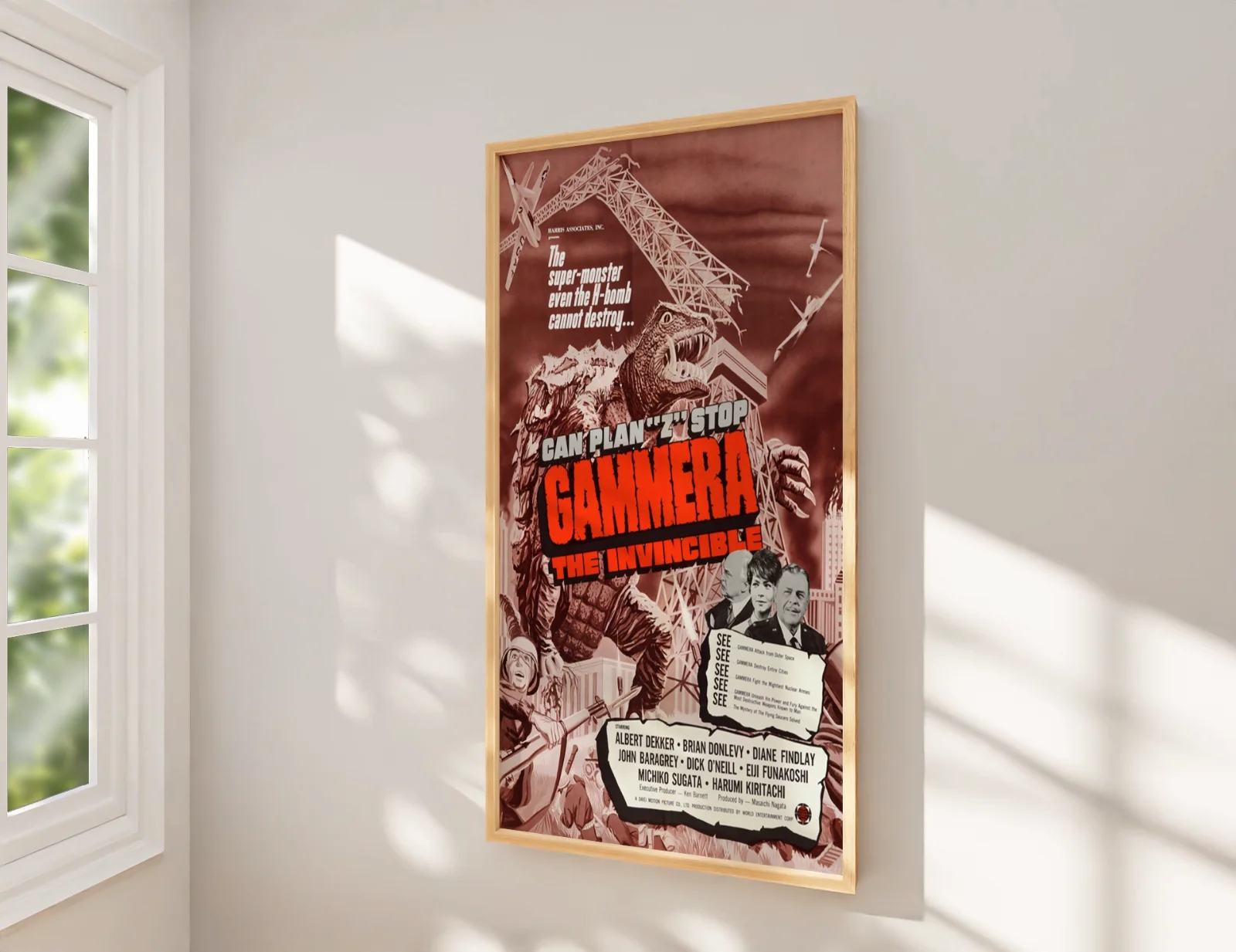 Gammera The Invincible - 1966 Monster Film Restored 27.2" x 41" One Sheet Poster, изображение 2