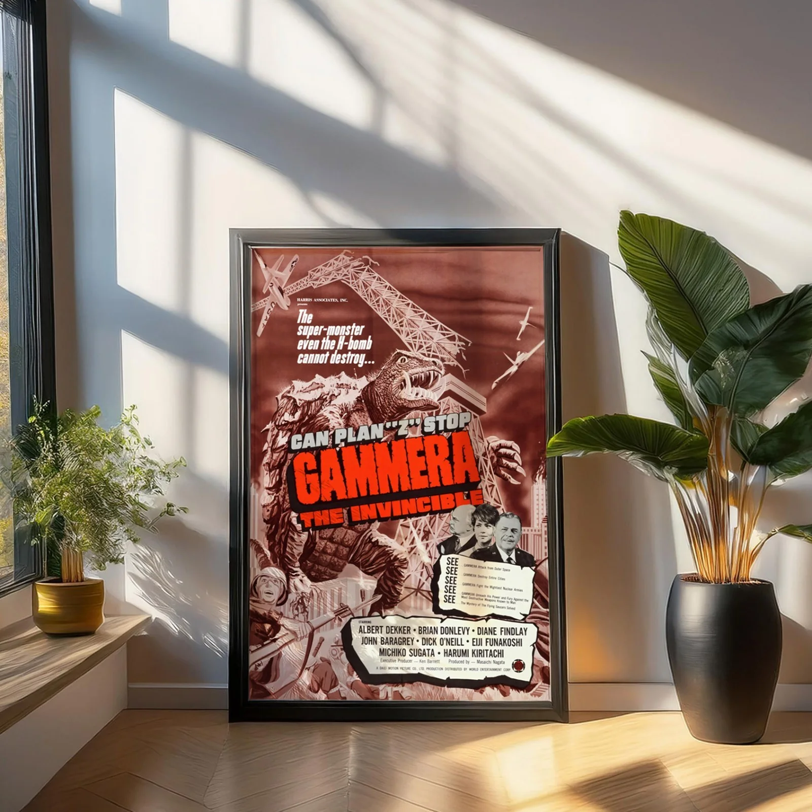 Gammera The Invincible - 1966 Monster Film Restored 27.2" x 41" One Sheet Poster, изображение 3
