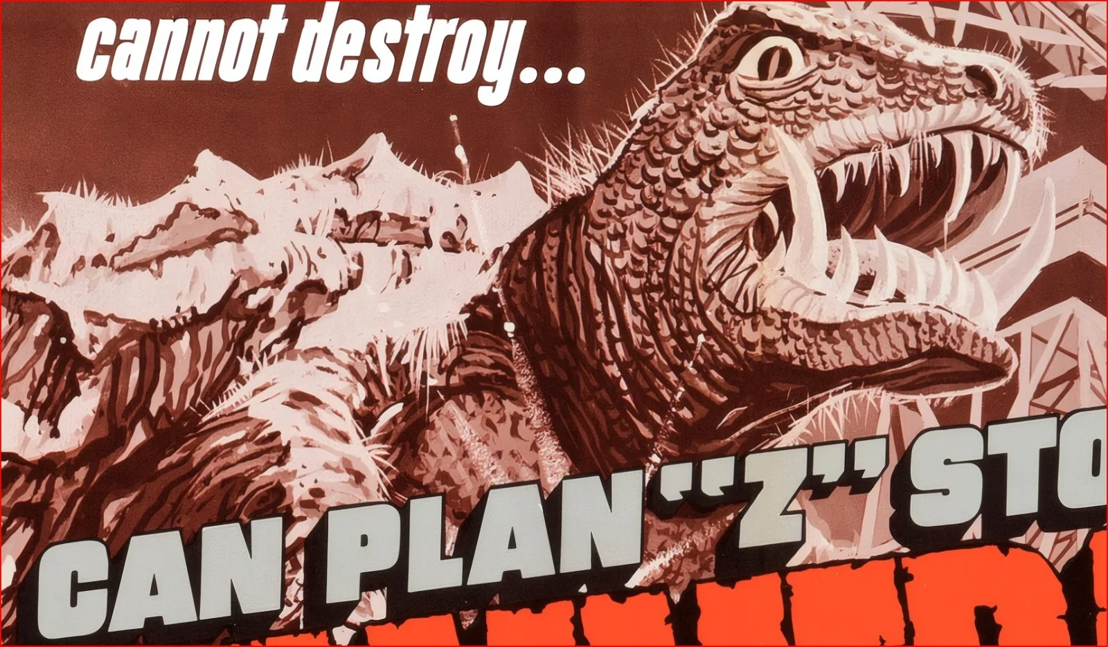Gammera The Invincible - 1966 Monster Film Restored 27.2" x 41" One Sheet Poster, изображение 5