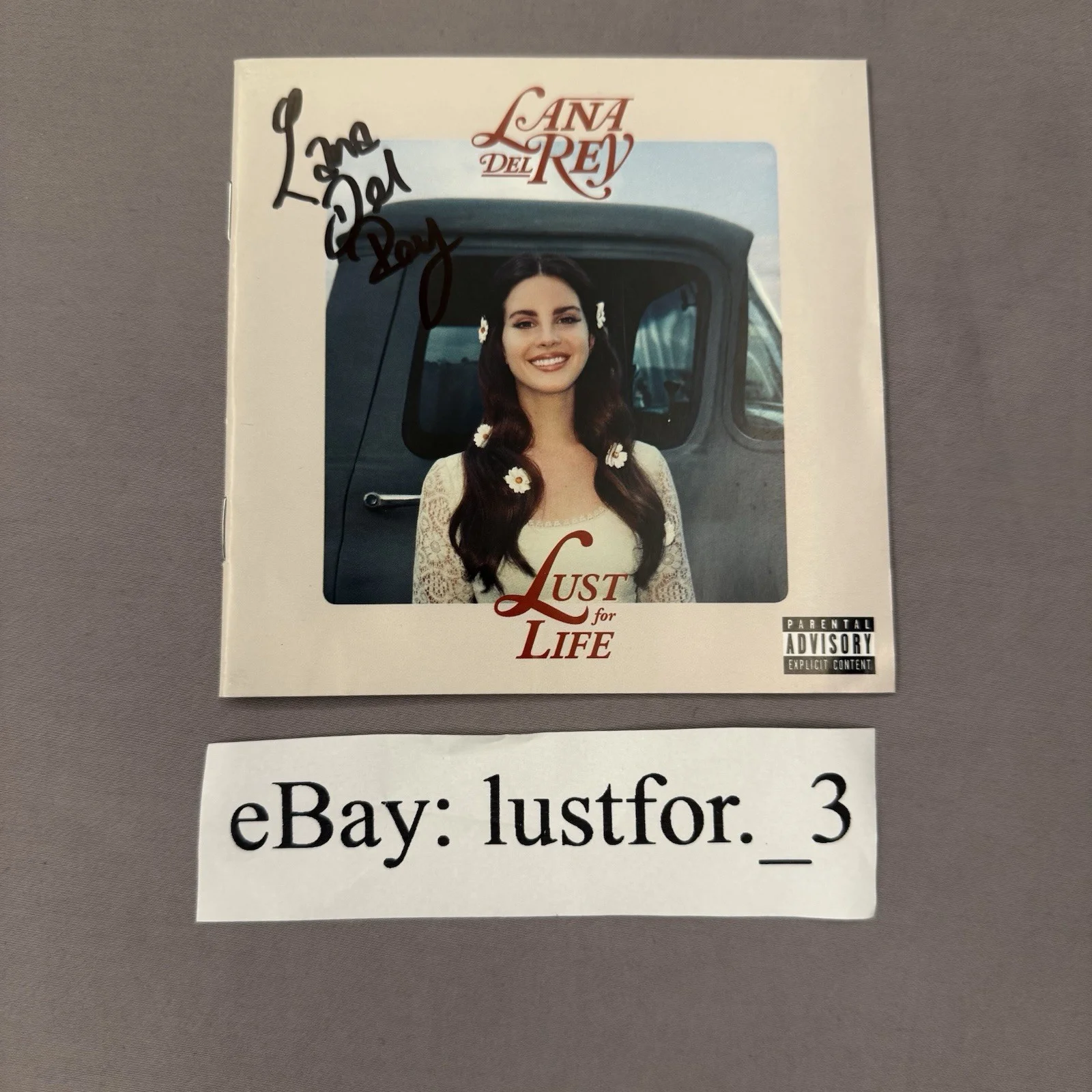 Lana Del Rey Lust For Life Signed Cd Autographed READ DESCRIPTION, image 3