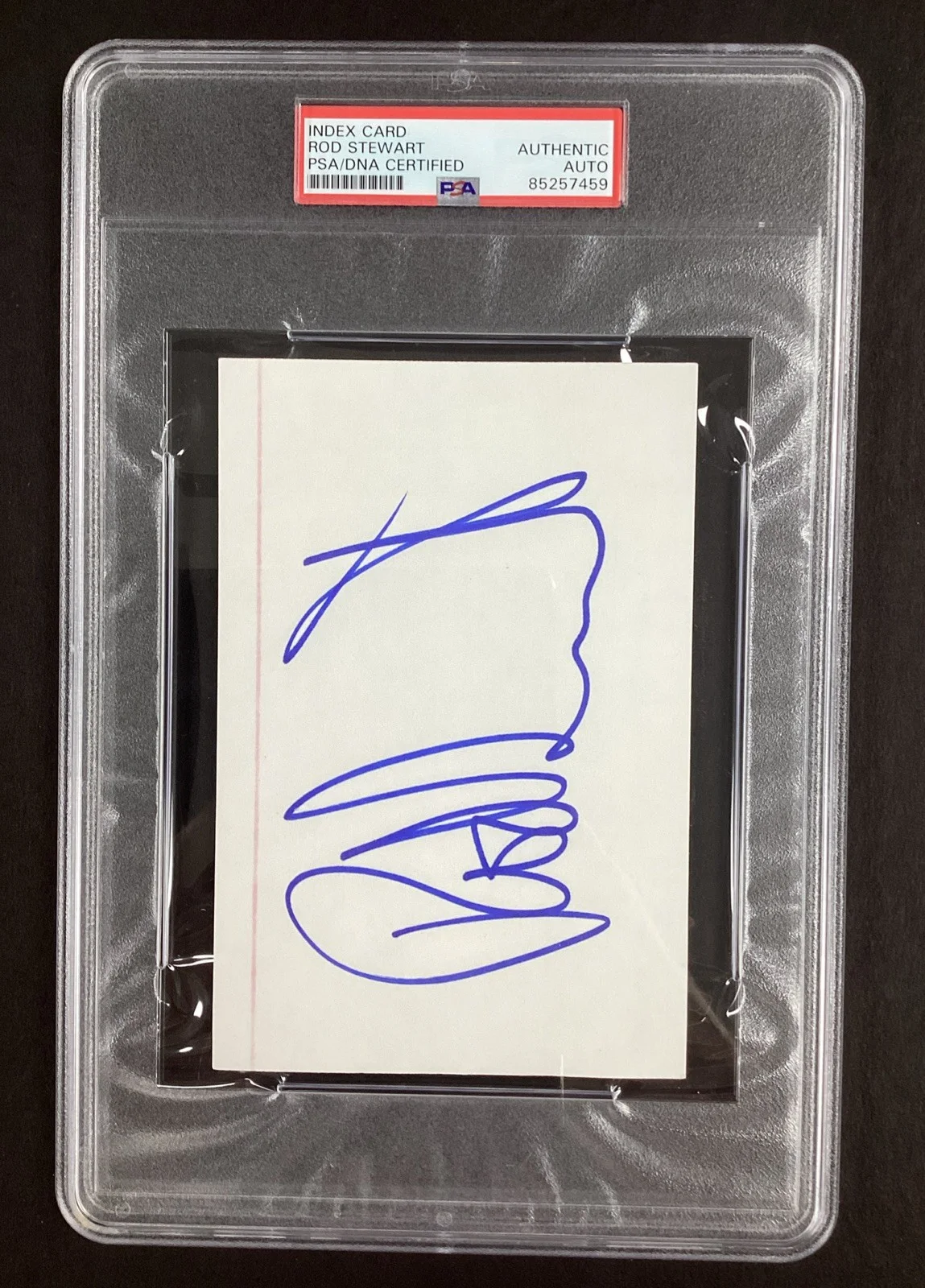 Rod Stewart Signed Index Card 4x5 Music Faces Guitarist Autograph PSA/DNA, image 2
