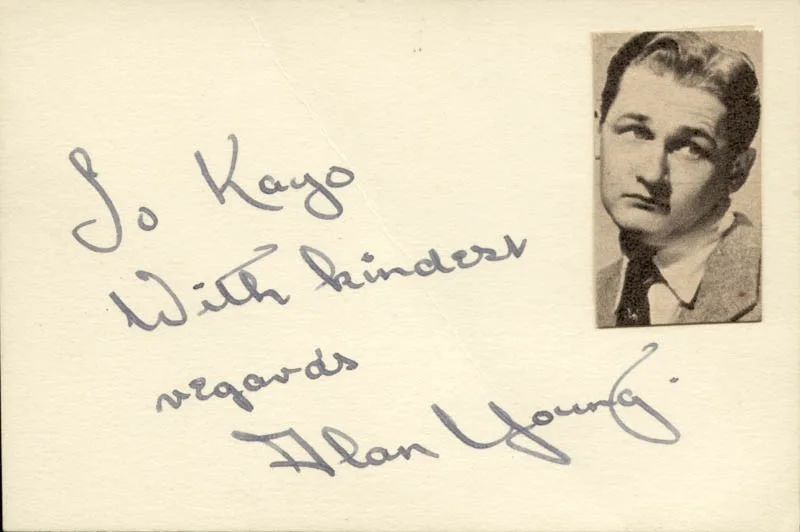 Alan Young — ALAN YOUNG - AUTOGRAPH NOTE SIGNED