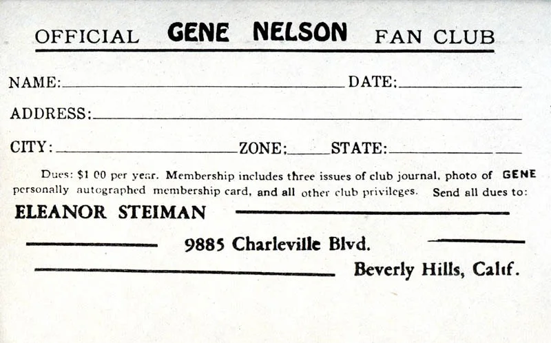 Gene Nelson — GENE NELSON - TYPED LETTER SIGNED 12/27/1950, image 2