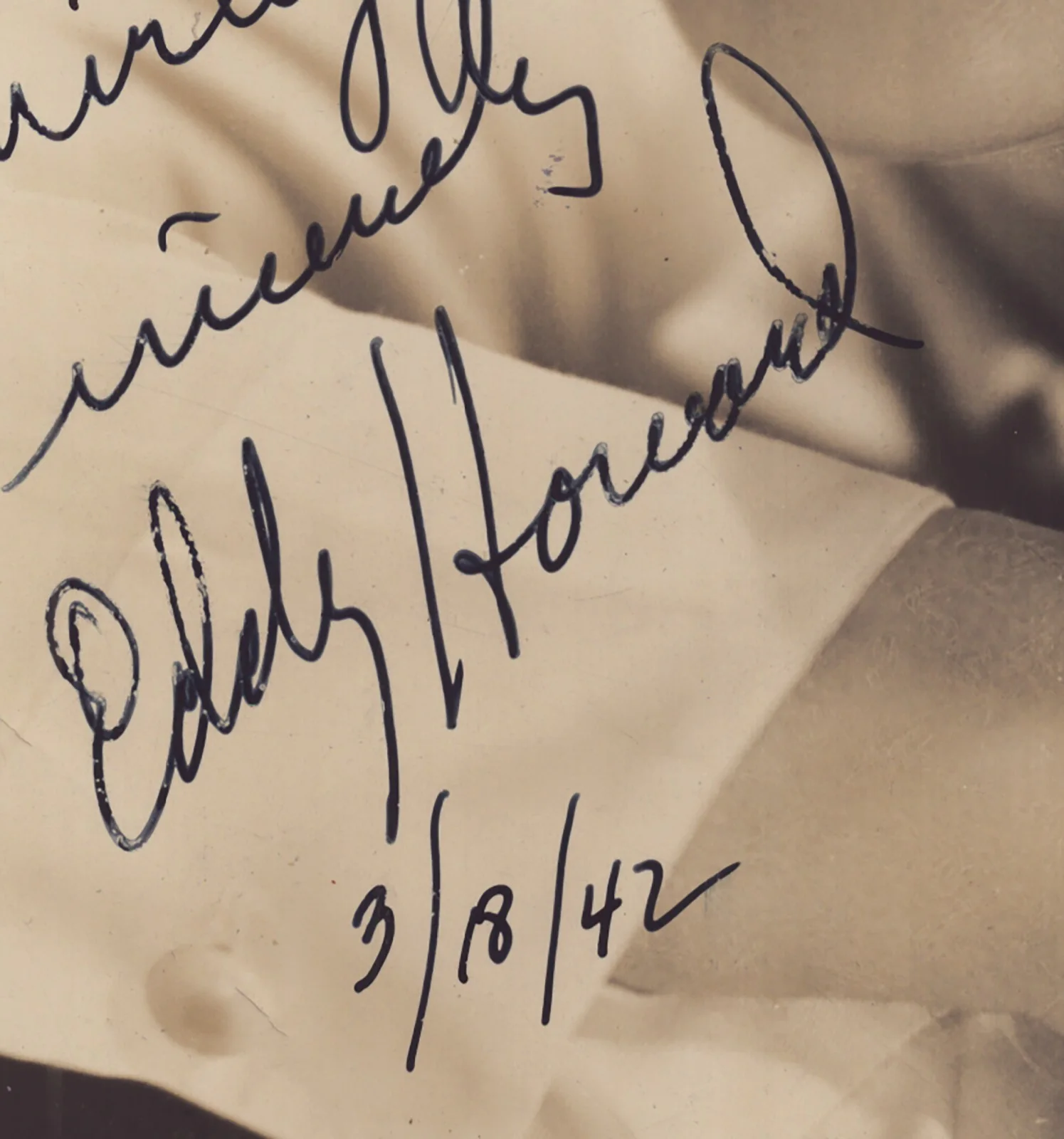 Eddy Howard — EDDY HOWARD - AUTOGRAPHED INSCRIBED PHOTOGRAPH 03/18/1942, image 2