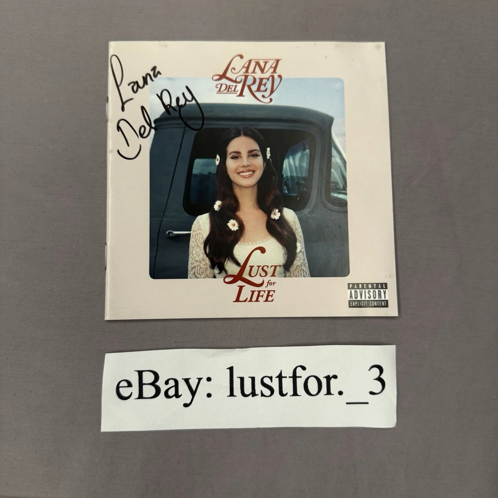 Lana Del Rey Lust For Life Signed Cd Autographed READ DESCRIPTION, image 3
