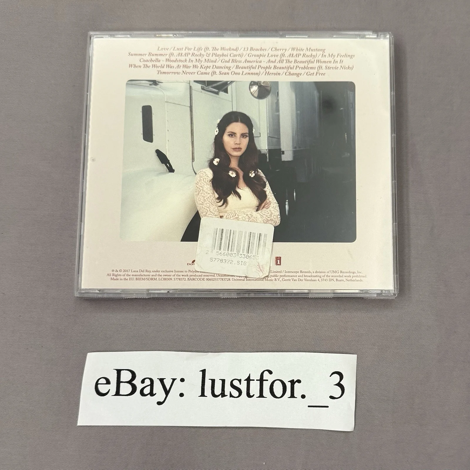 Lana Del Rey Lust For Life Signed Cd Autographed READ DESCRIPTION, image 2