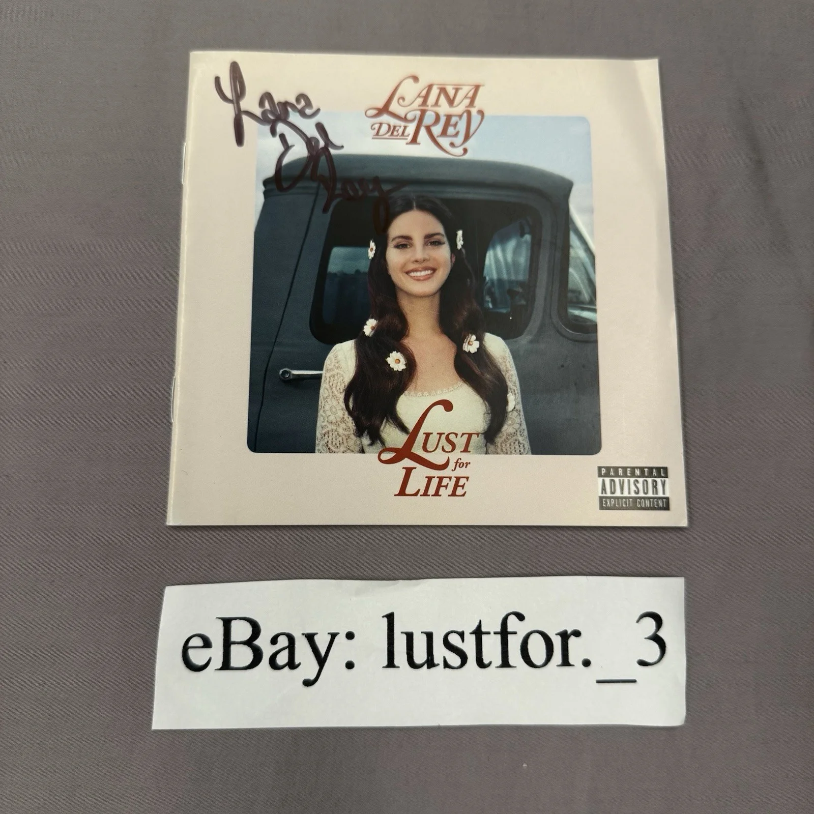 Lana Del Rey Lust For Life Signed Cd Autographed READ DESCRIPTION, image 3