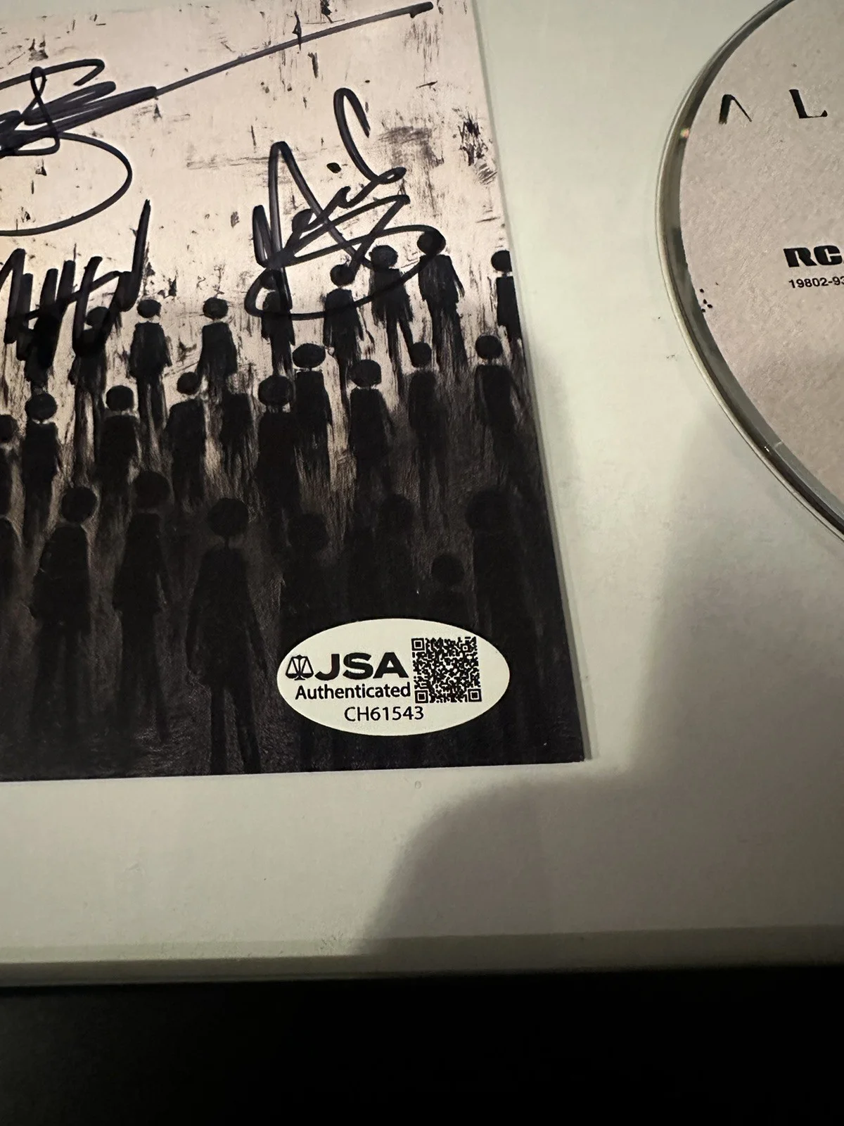 THREE DAYS GRACE SIGNED FRAMED CD JSA COA AUTOGRAPHED 3DG WHOLE BAND 5X, image 2