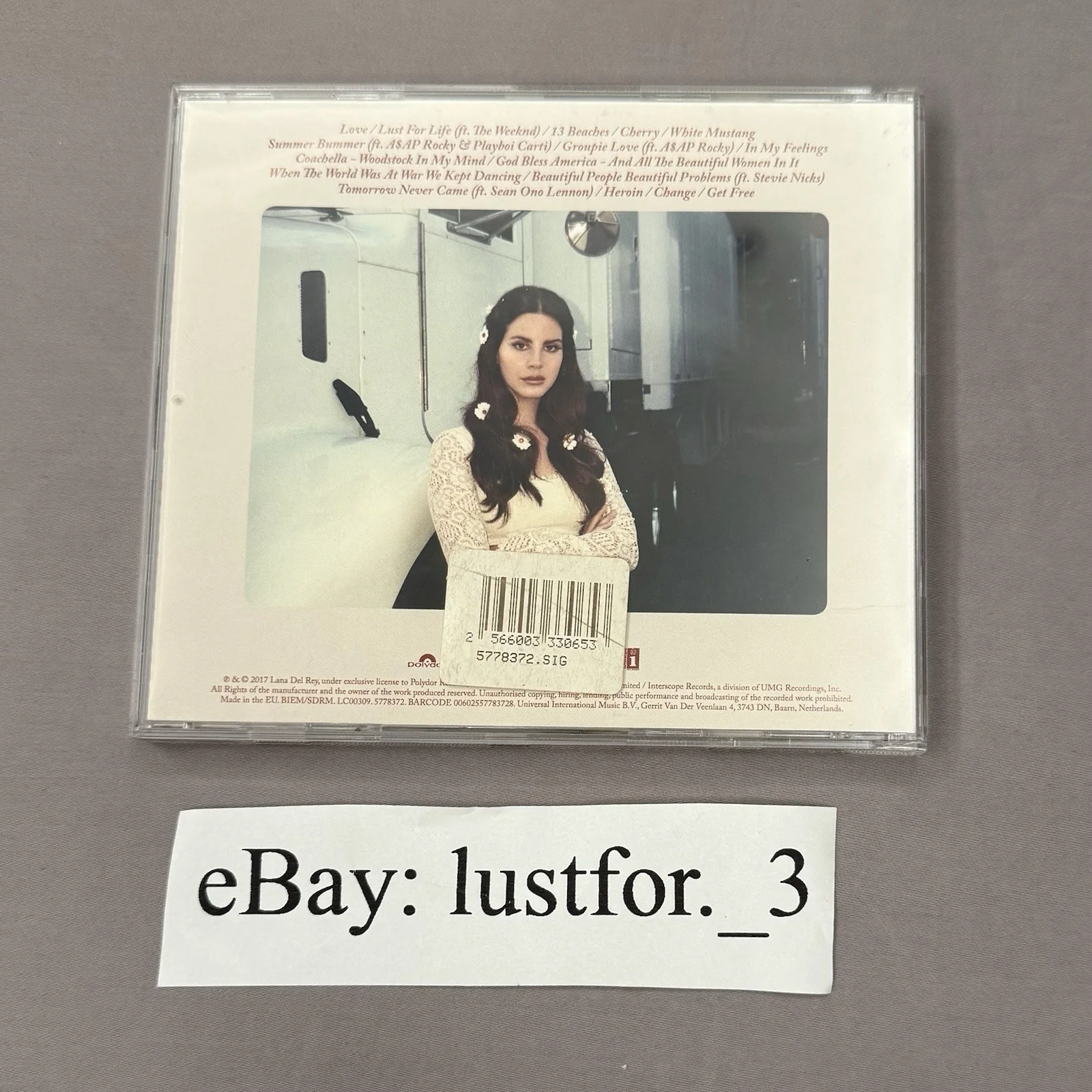 Lana Del Rey Lust For Life Signed Cd Autographed READ DESCRIPTION, image 2
