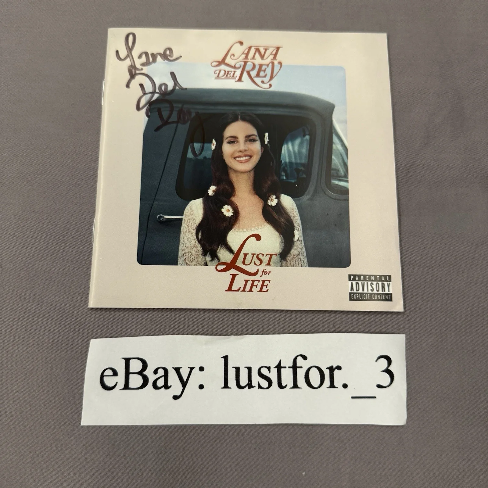 Lana Del Rey Lust For Life Signed Cd Autographed READ DESCRIPTION, image 3