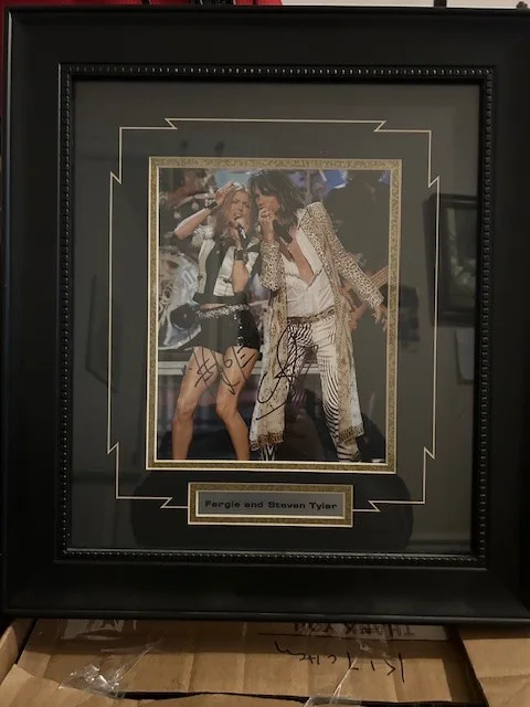 Steven Tyler & Fergie autographed picture, image 2