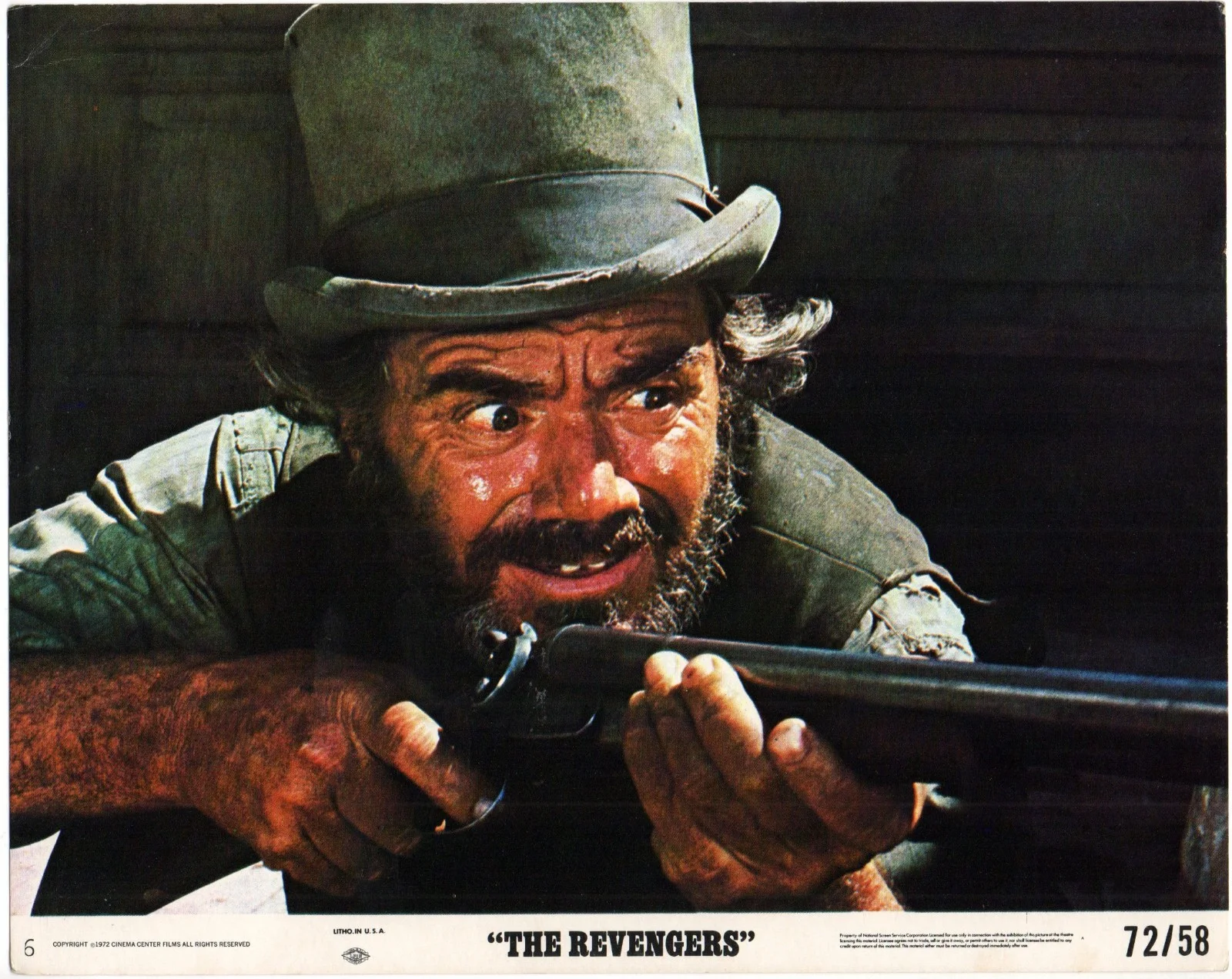 REVENGERS 1972 William Holden, Ernest Borgnine 2 10x8 LOBBY CARDS, image 2