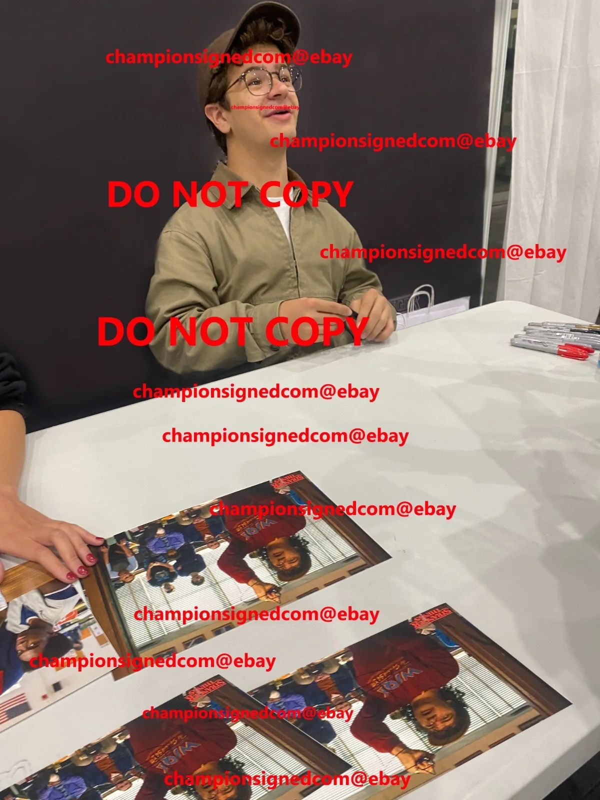 Gaten Matarazzo Stranger Things Signed mini poster . Proof COA, image 2
