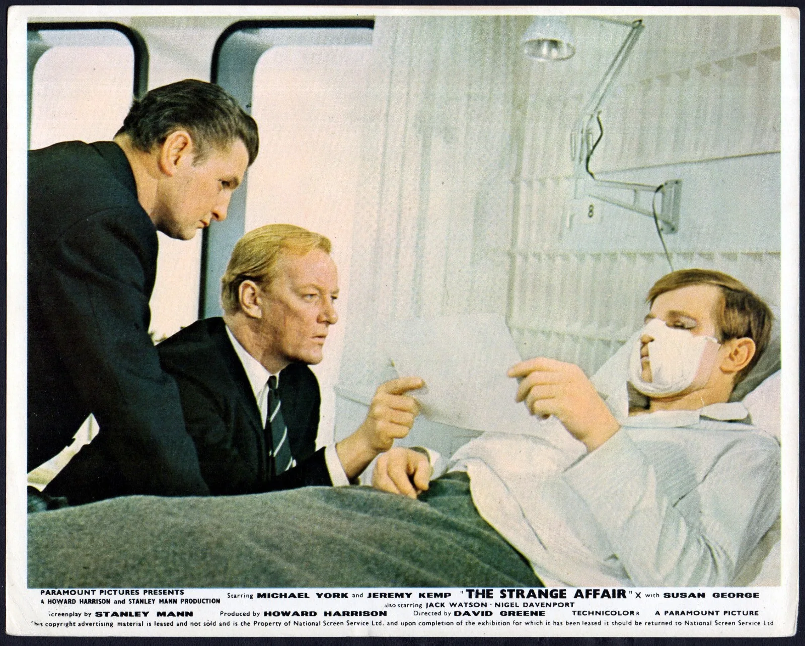 STRANGE AFFAIR 1968 Michael York, Susan George 3 UK 10x8 LOBBY CARDS, image 3