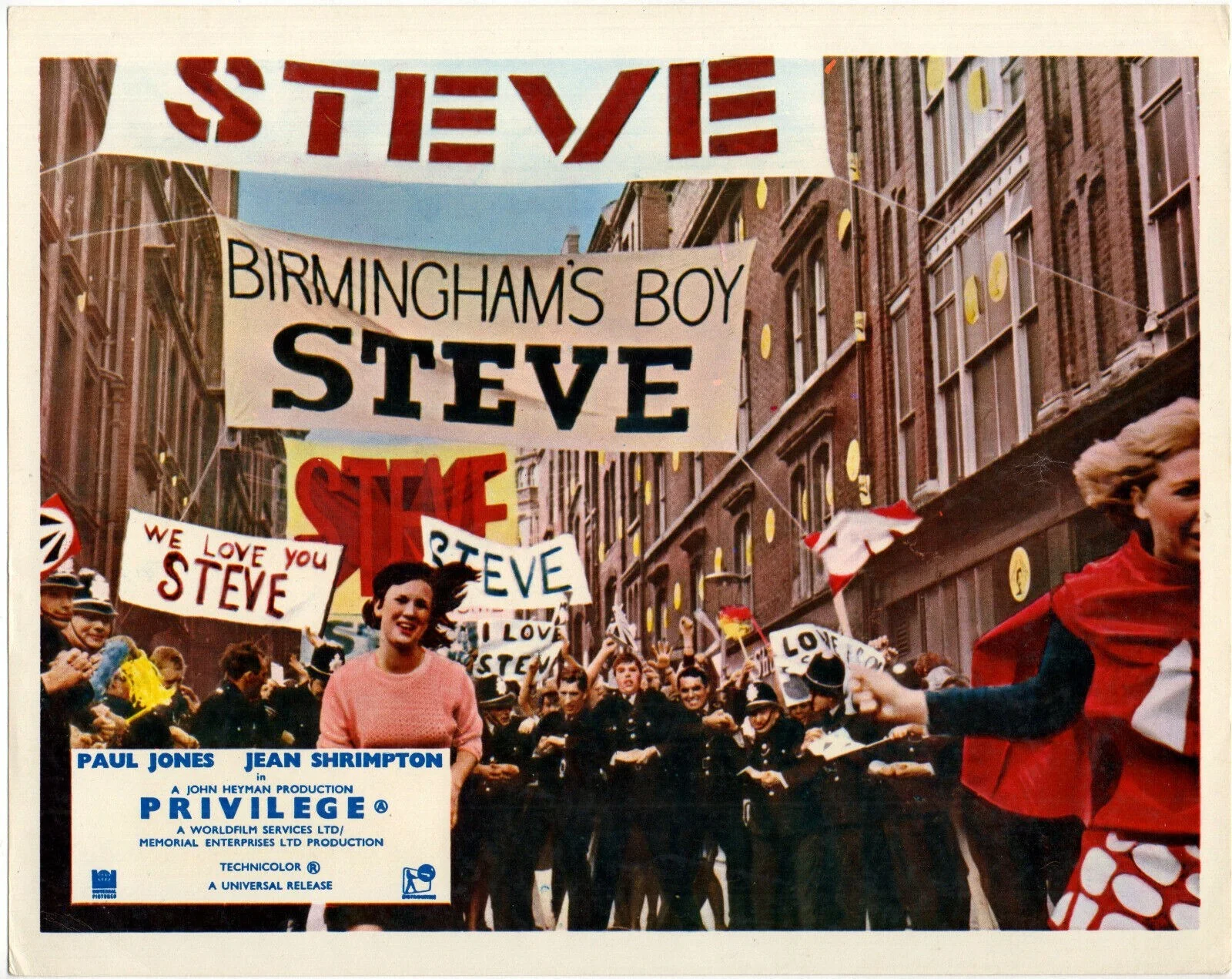 PRIVILEGE 1967 Peter Watkins, Paul Jones 2 10x8 LOBBY CARDS, image 2