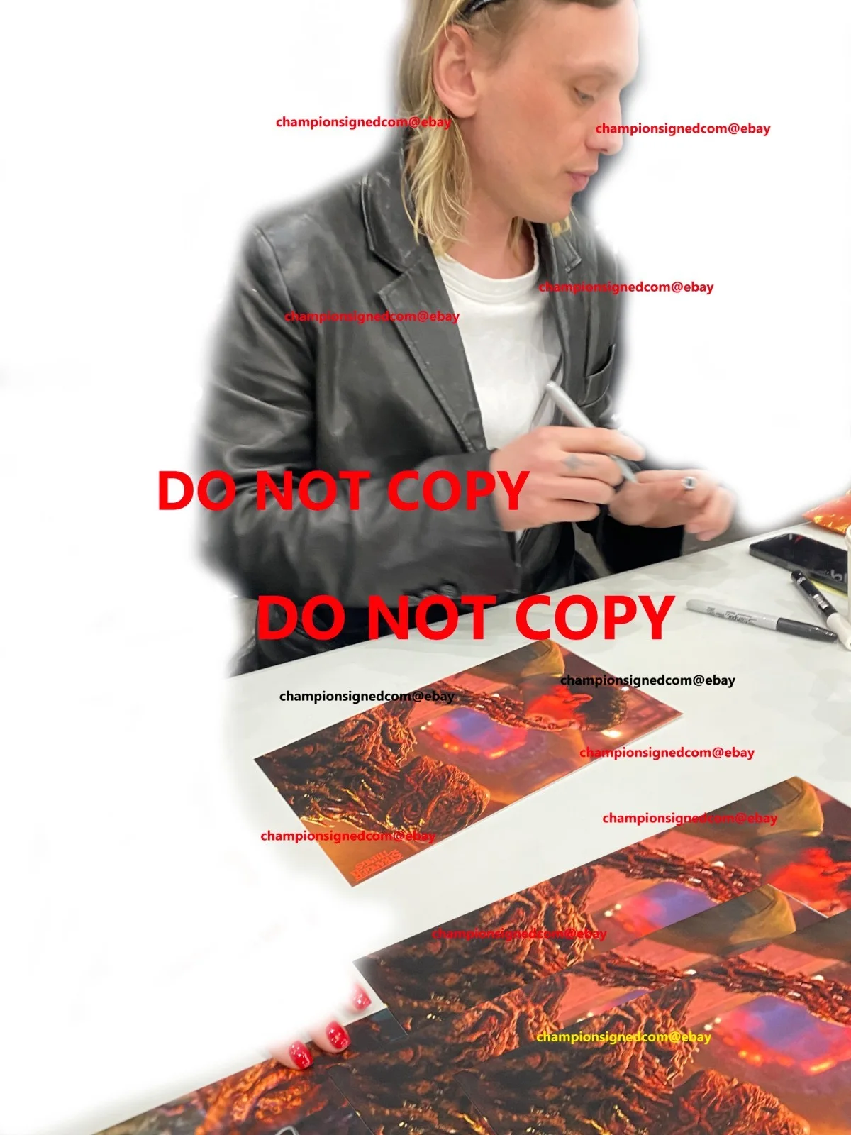 Jamie Campbell Bower Stranger Things Signed mini poster . Proof COA, image 2