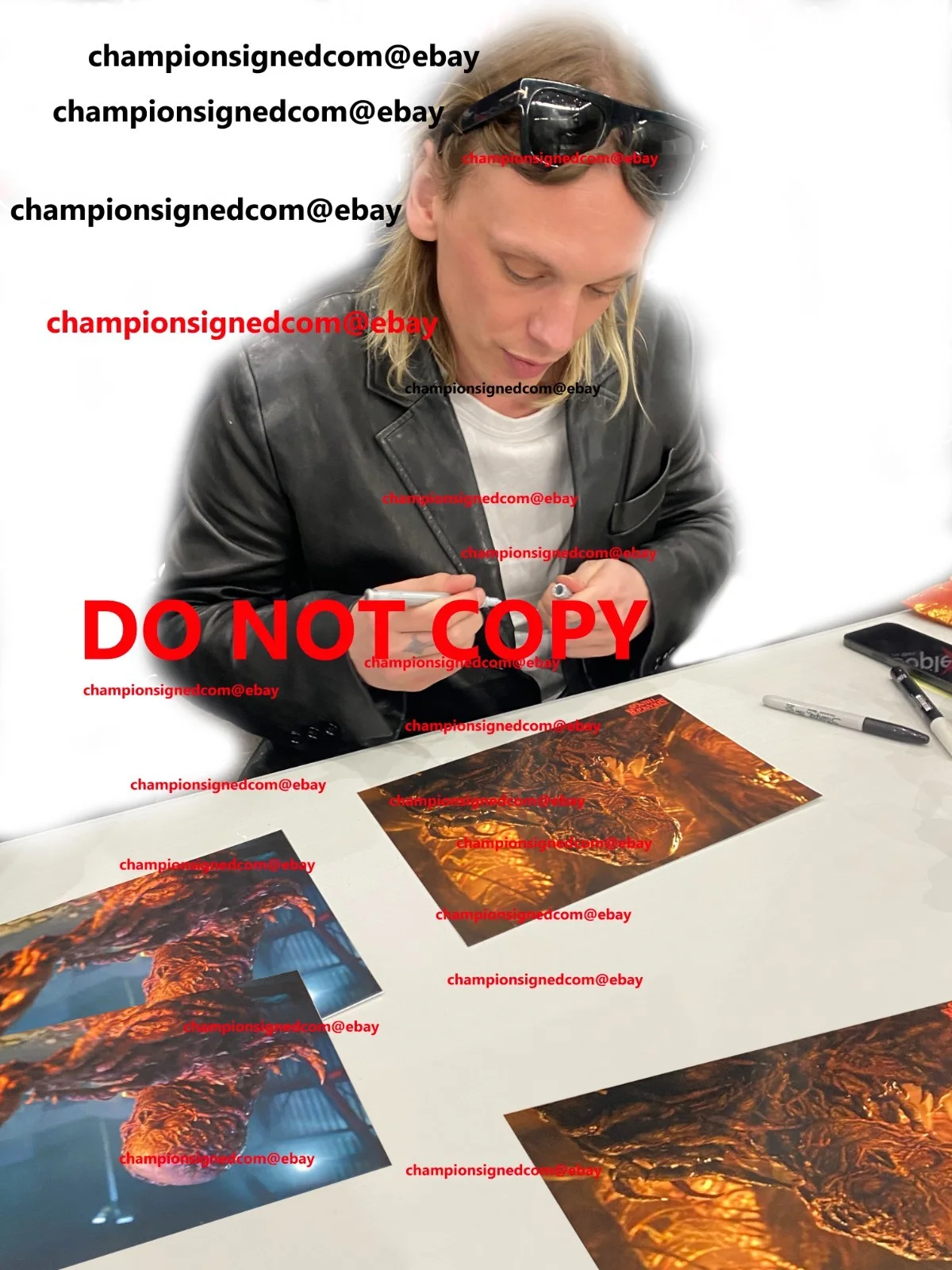 Jamie Campbell Bower Stranger Things Signed mini poster . Proof COA, image 2