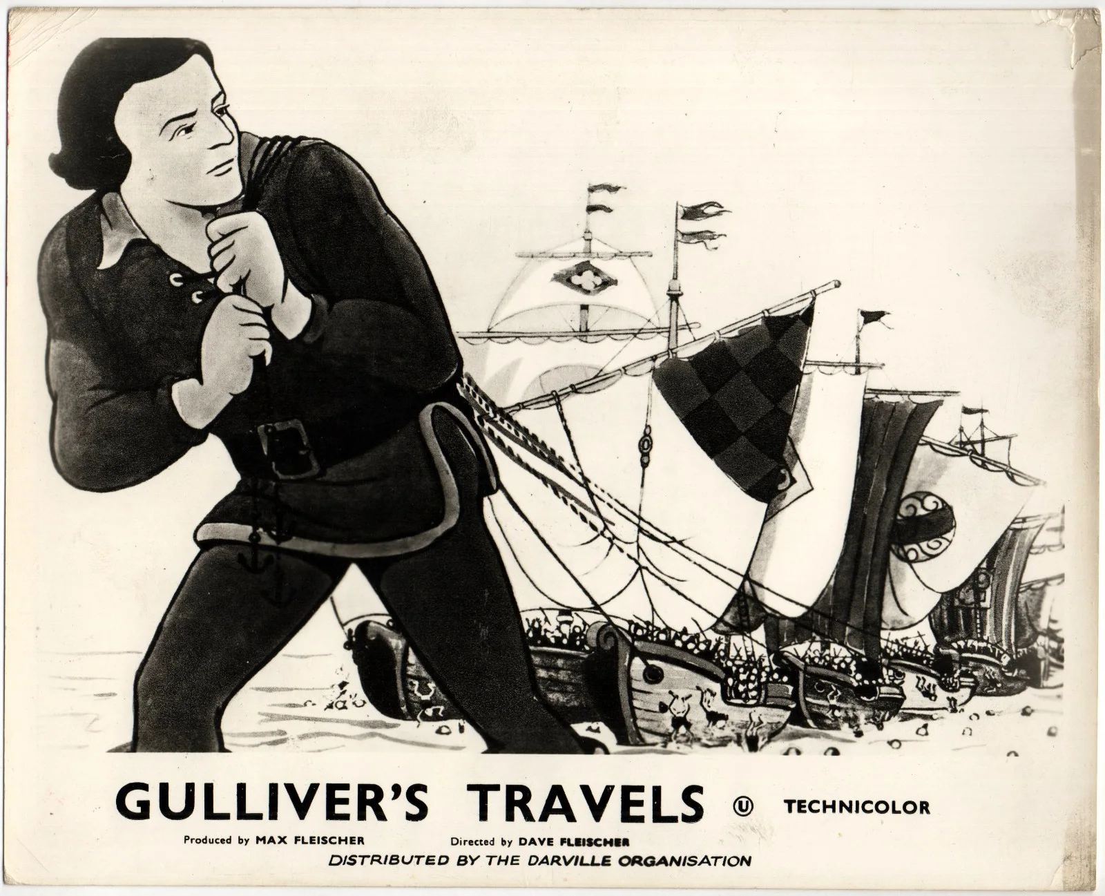 GULLIVER’S TRAVELS 1939 Dave Fleischer Animation 2 10x8 LOBBY CARDS, image 2