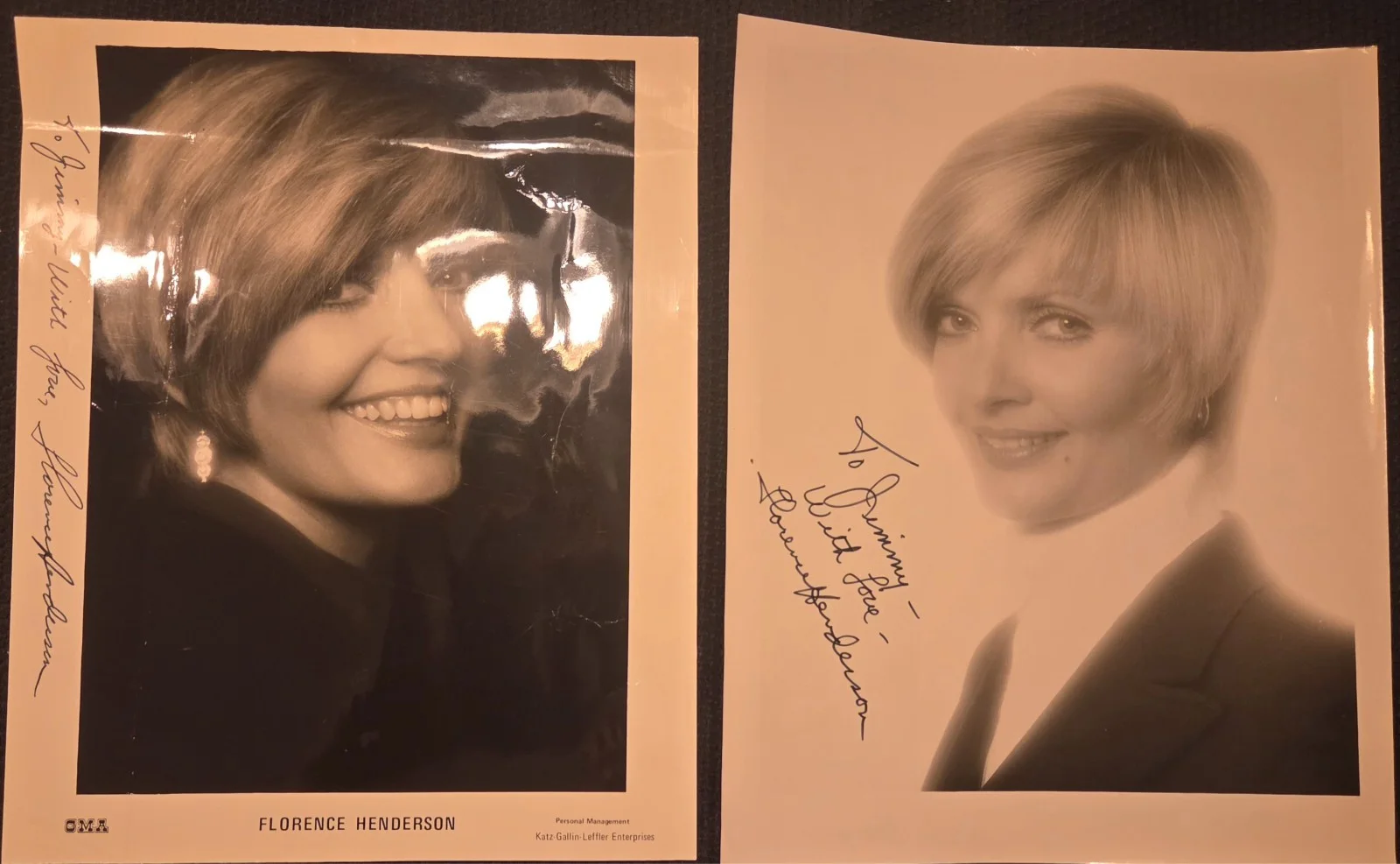 Florence Henderson — Florence Henderson Package! (2) Autographed 8x10 Pictures Signed Brady Bunch, image 3