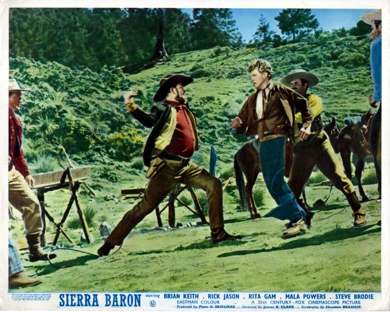 SIERRA BARON 1958 Brian Keith, Rick Jason, Rita Gam 6 UK 10x8 LOBBY CARDS, изображение 2