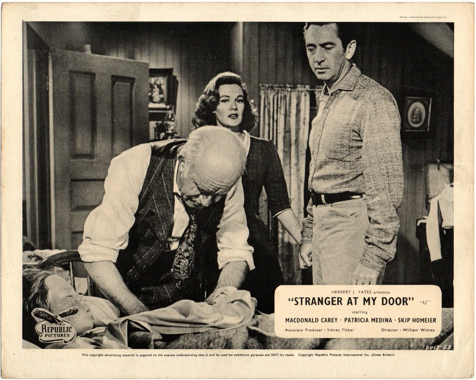 STRANGER AT MY DOOR 1956 Macdonald Carey, Patricia Medina 4 10x8 LOBBY CARDS, изображение 3