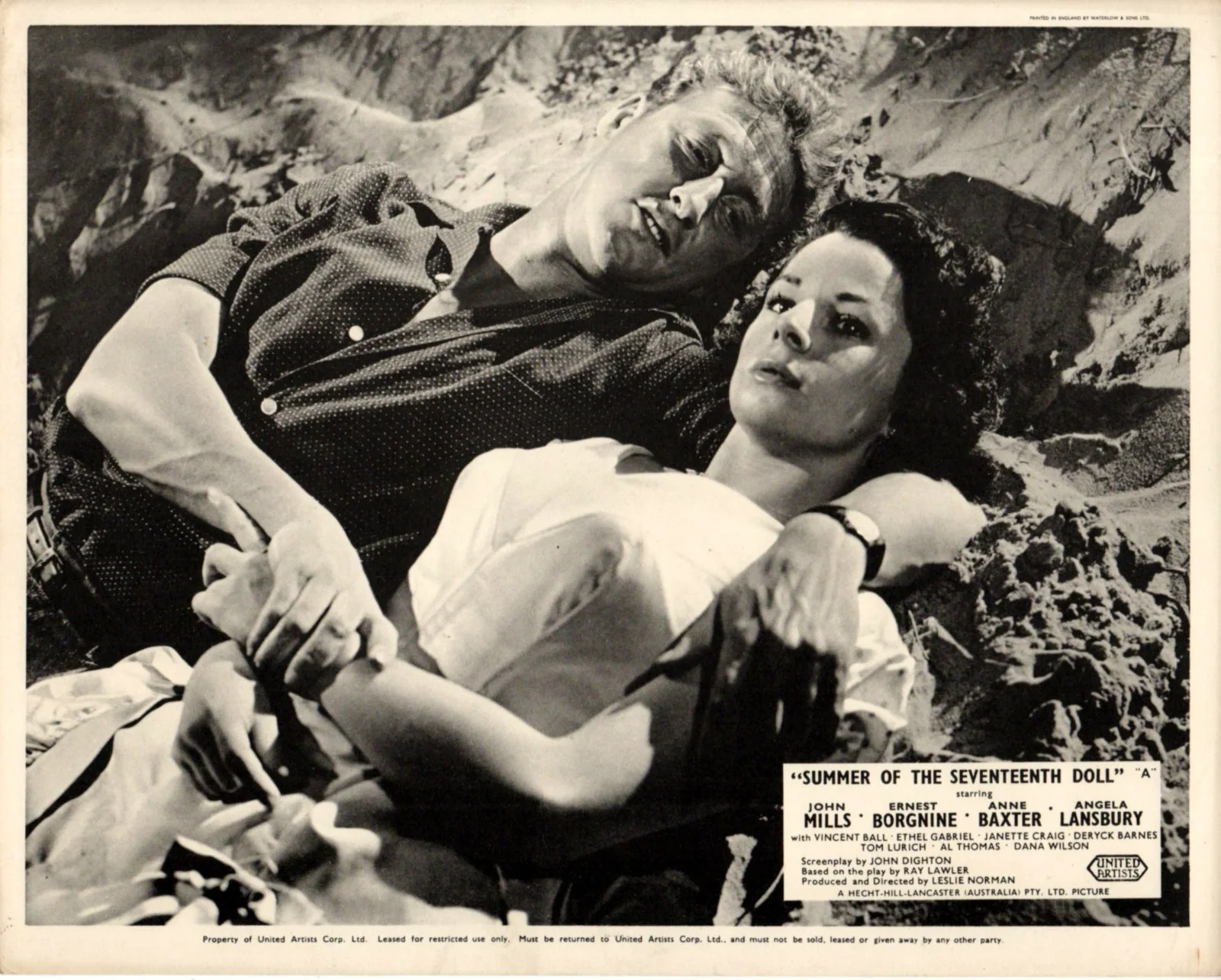 SUMMER OF THE SEVENTEENTH DOLL 1959 John Mills Ernest Borgnine 6 LOBBY CARDS, изображение 2