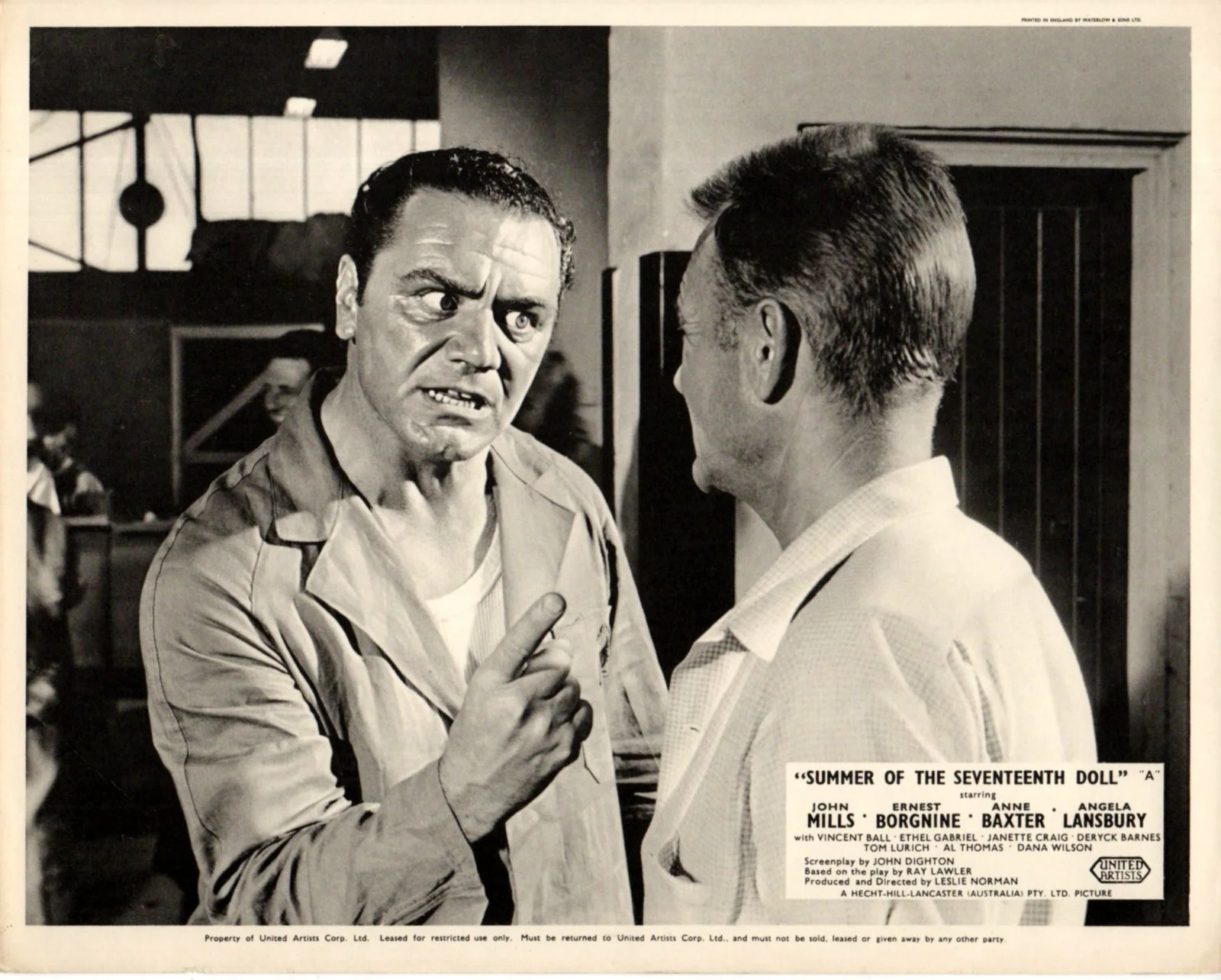 SUMMER OF THE SEVENTEENTH DOLL 1959 John Mills Ernest Borgnine 6 LOBBY CARDS, изображение 4