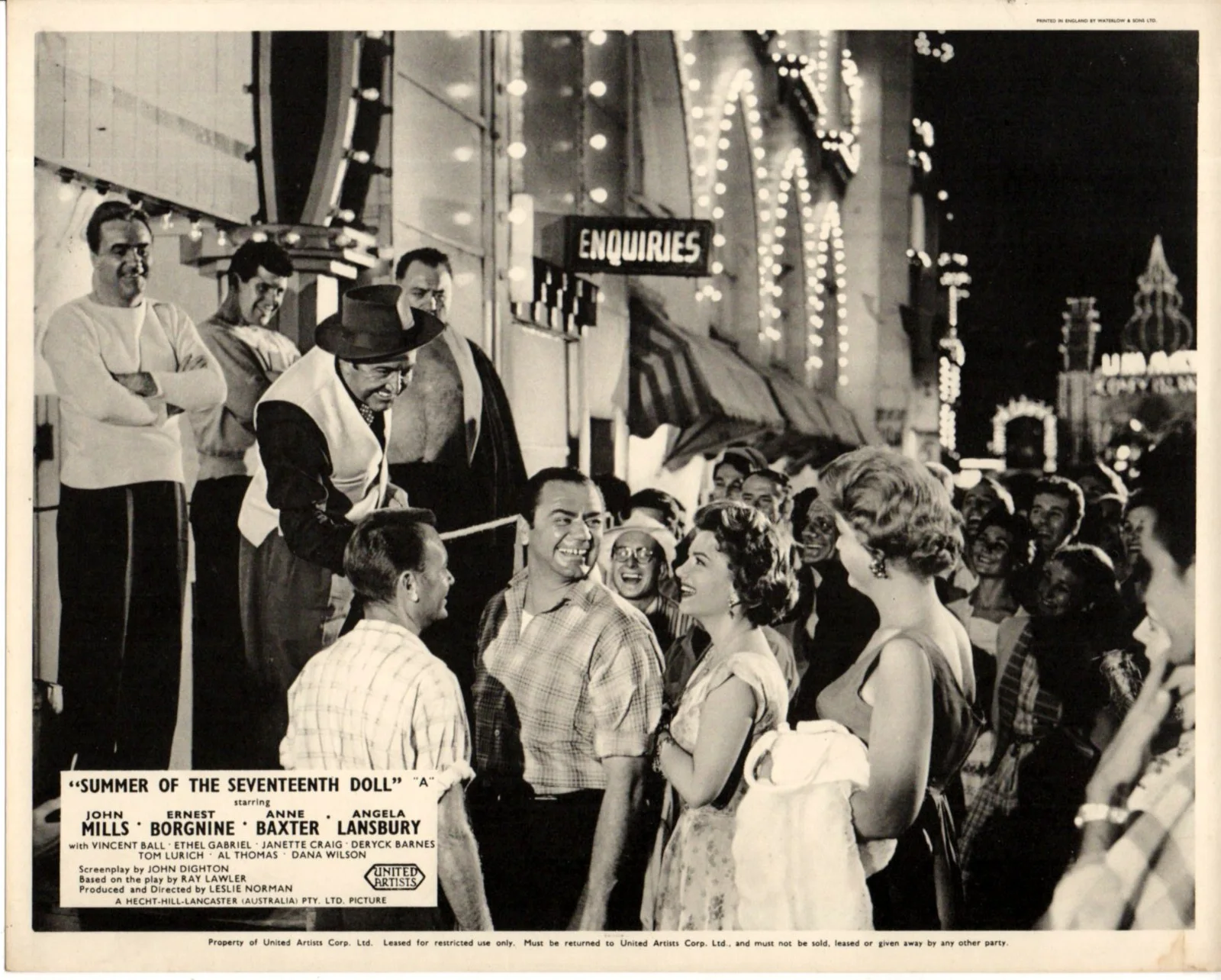 SUMMER OF THE SEVENTEENTH DOLL 1959 John Mills Ernest Borgnine 6 LOBBY CARDS, изображение 5