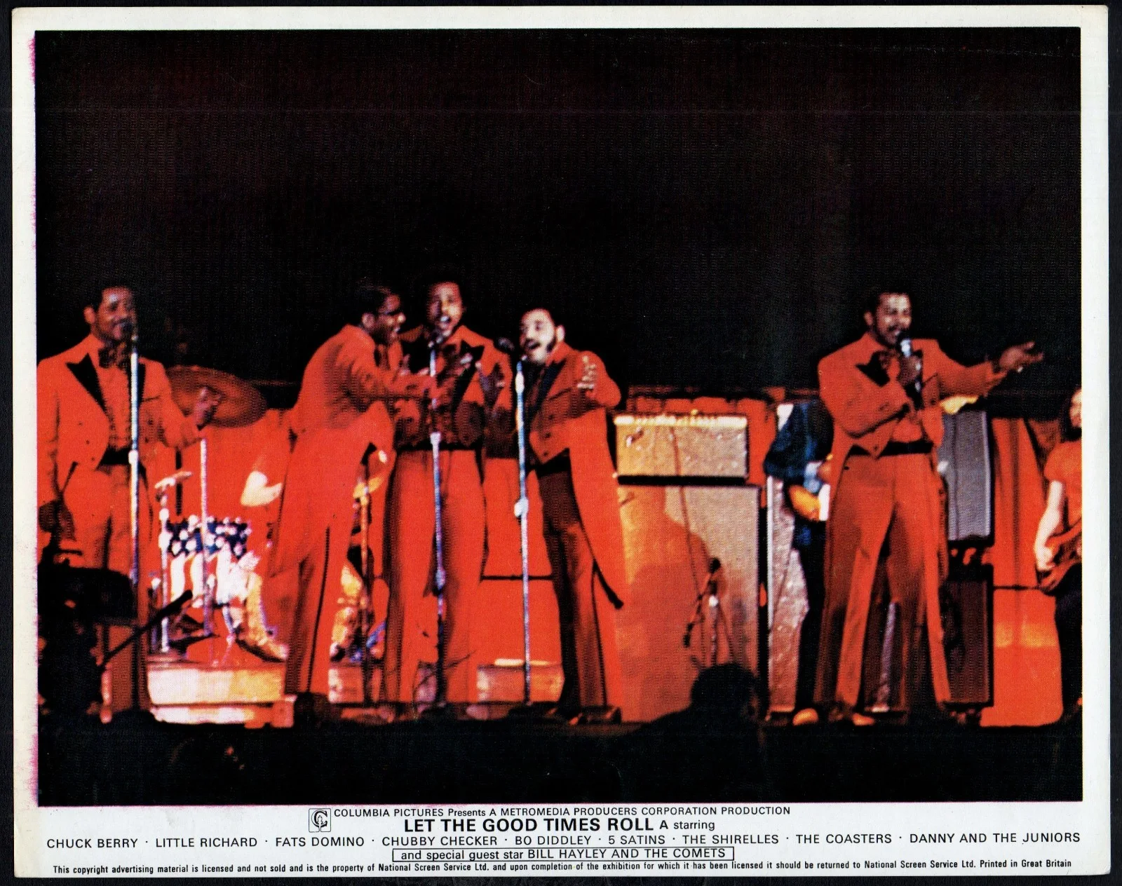 LET THE GOOD TIMES ROLL 1973 Bo Diddley, Chubby Checker 5 LOBBY CARDS, image 2