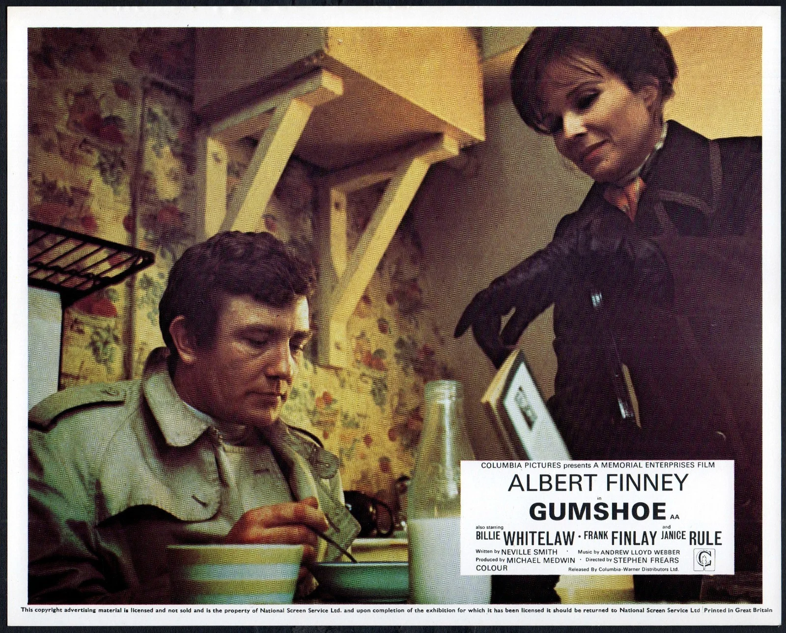GUMSHOE 1971 Albert Finney, Billie Whitelaw, Frank Finlay UK 10x8 LOBBY SET, изображение 2
