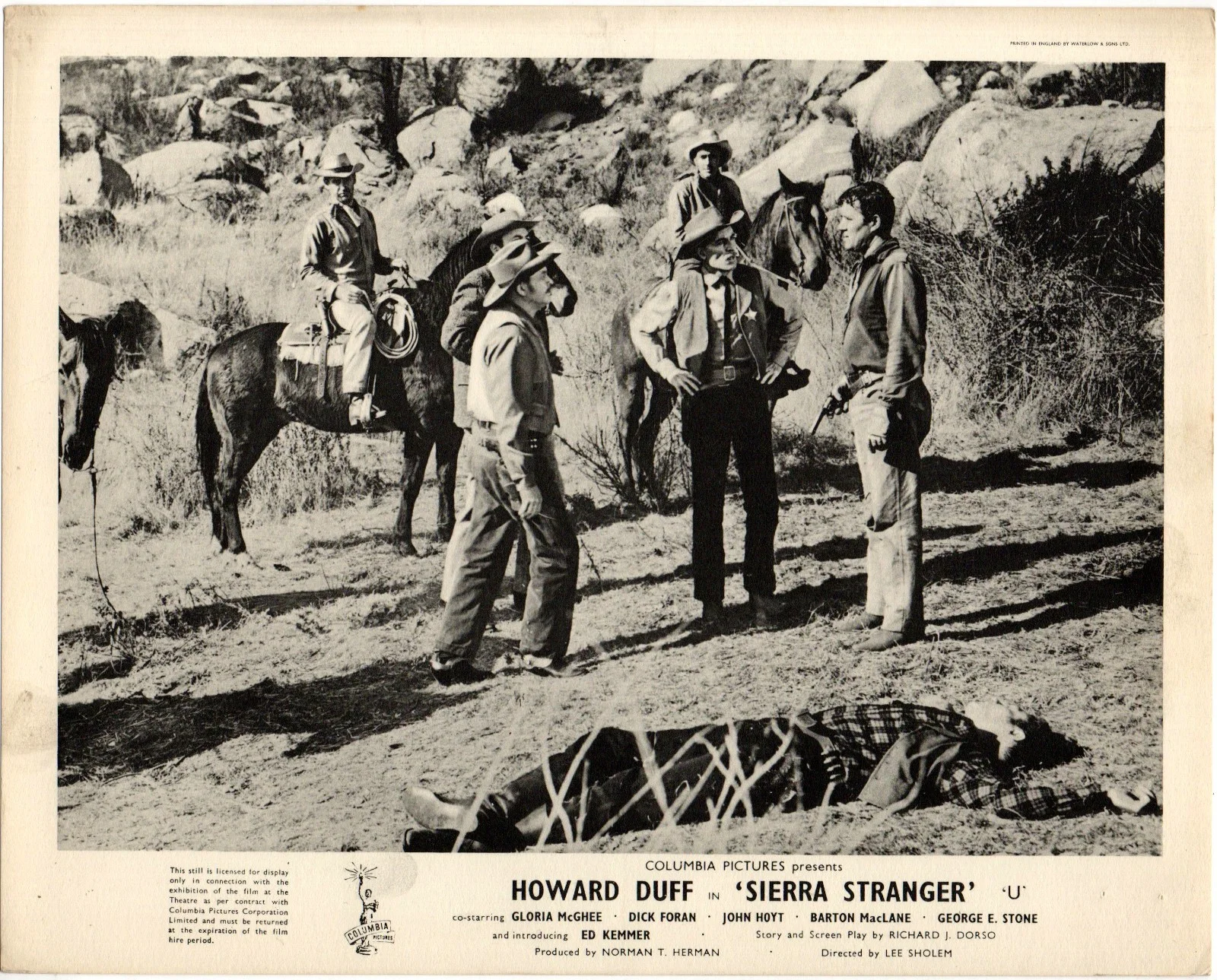 SIERRA STRANGER 1957 Howard Duff, Gloria McGhee, Dick Foran 6 10x8 LOBBY CARDS, image 3