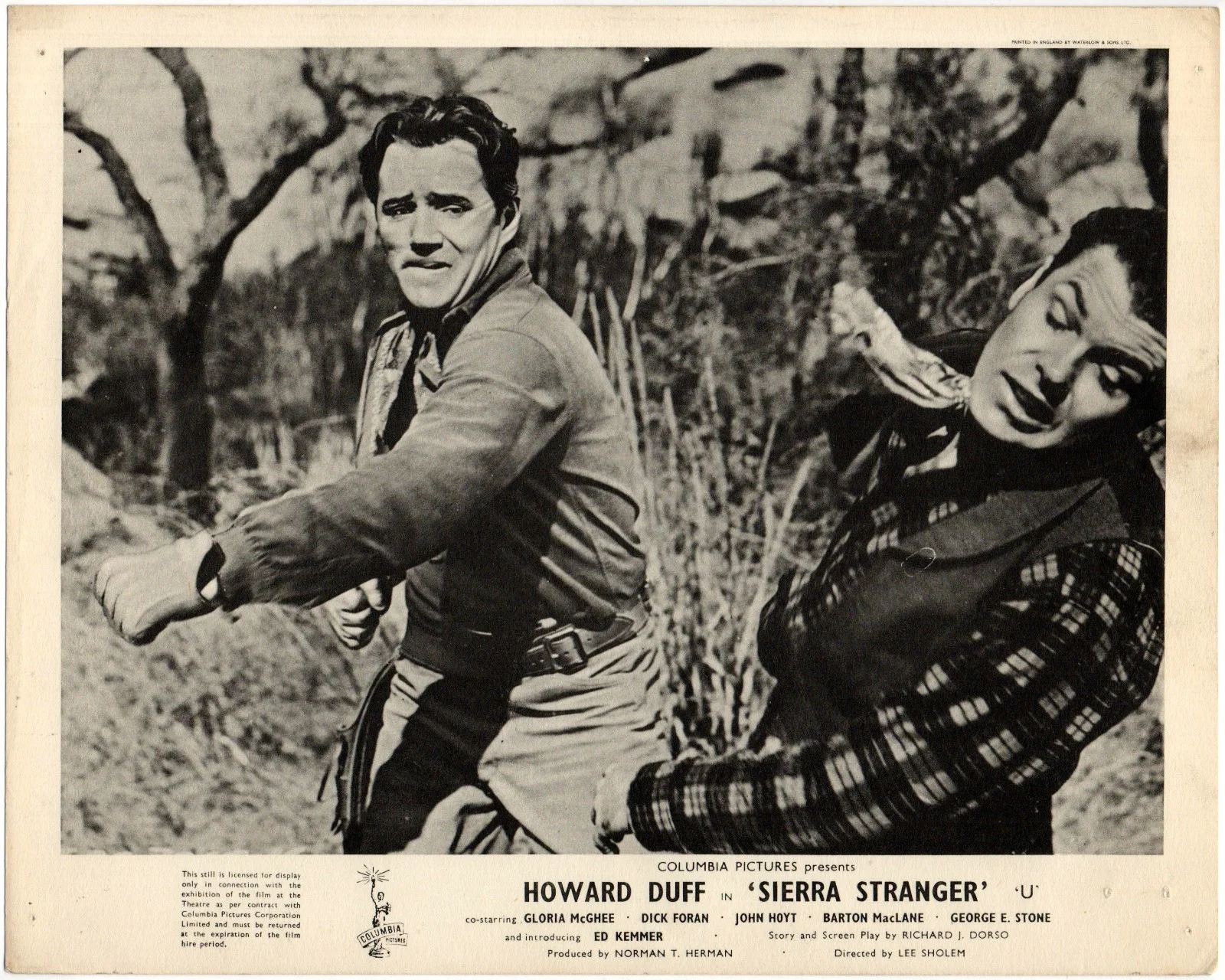 SIERRA STRANGER 1957 Howard Duff, Gloria McGhee, Dick Foran 6 10x8 LOBBY CARDS, image 4