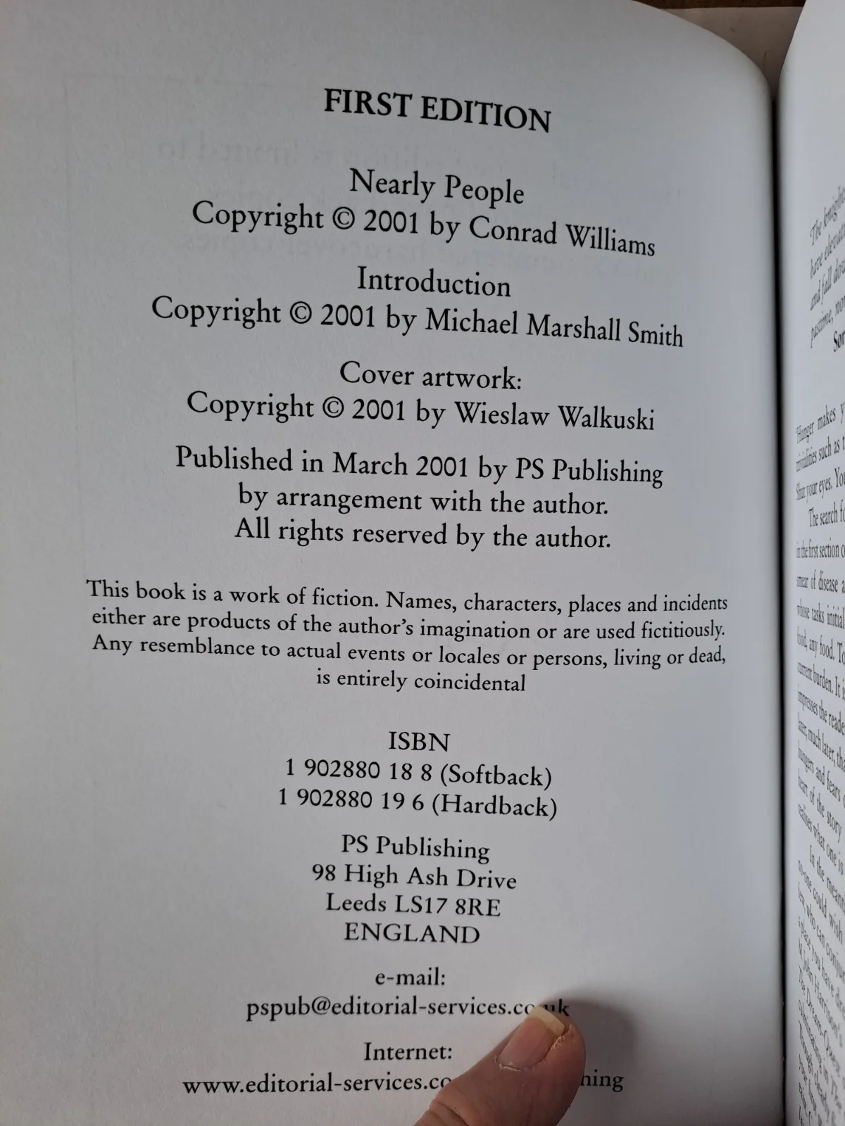 NEARLY PEOPLE signed by Conrad Williams 85 of 500 Limited edition, изображение 4