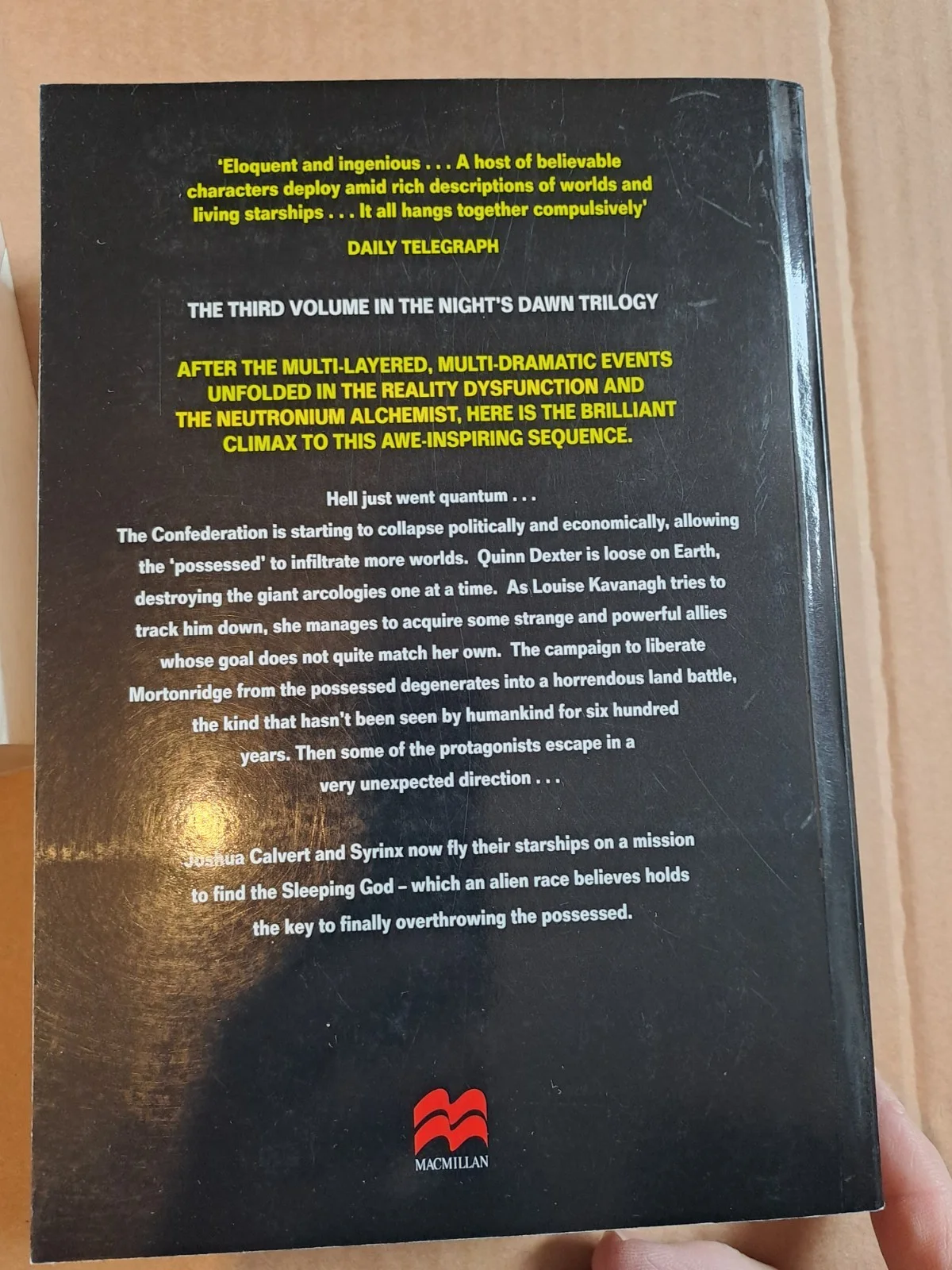 V. Rare Peter F Hamilton NIGHT'S DAWN trilogy 3 x Proof Arcs all signed Reality, изображение 4