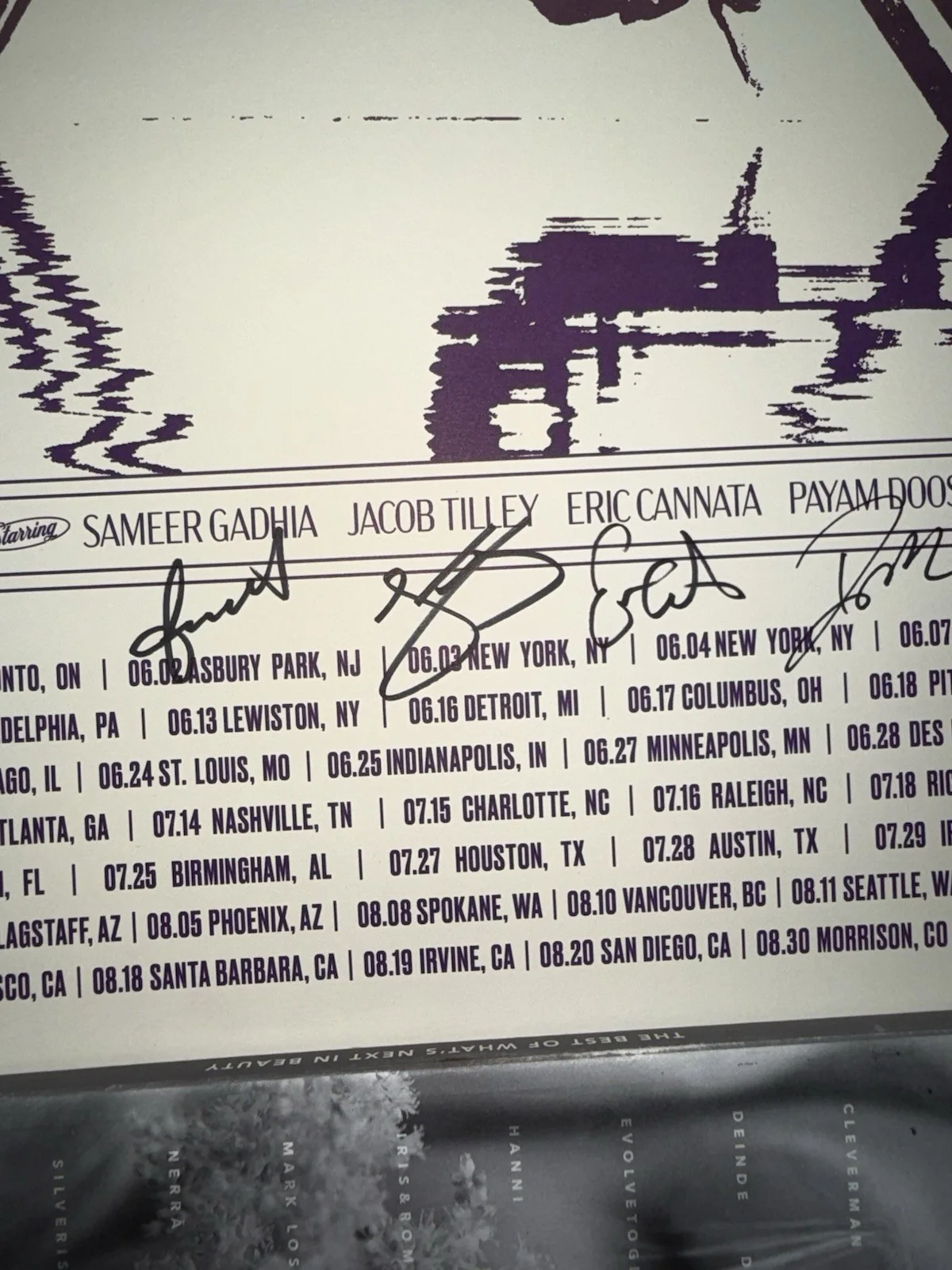 Young The Giant American Bollywood 2023 Tour Autographed Poster, image 2