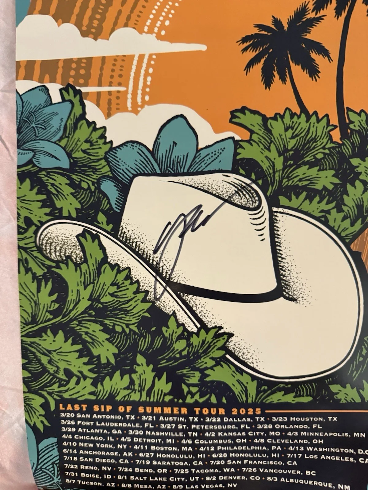 Maoli Last Sip of Summer Tour Autographed Poster, image 2