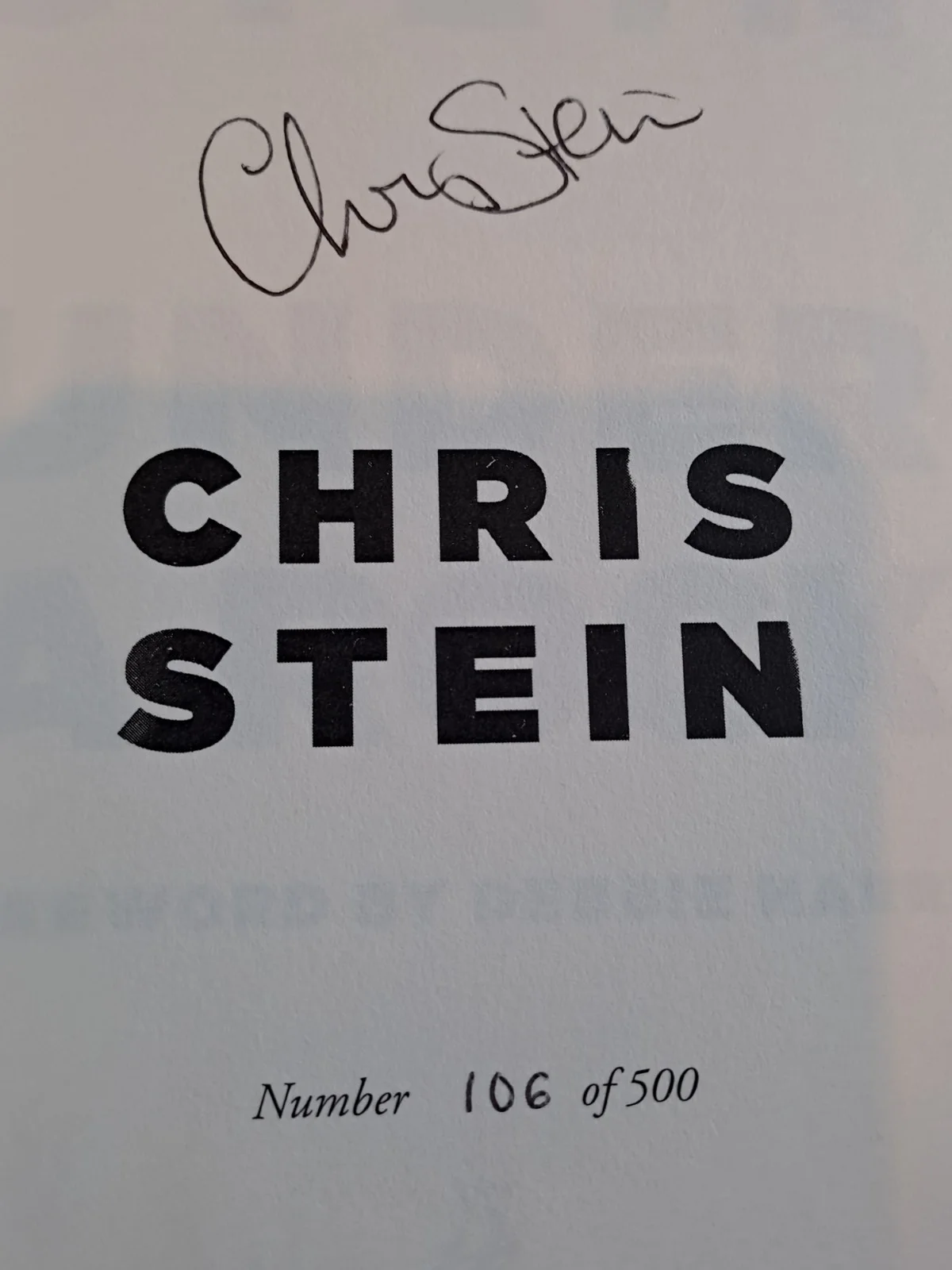 Chris Stein UNDER A ROCK signed and numbered hardback - Blondie, 80's Rock, image 3