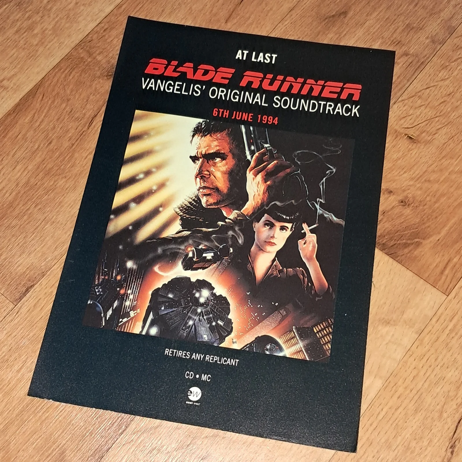 VANGELIS BLADERUNNER soundtrack original 1994 magazine promo advert Electronic, изображение 2