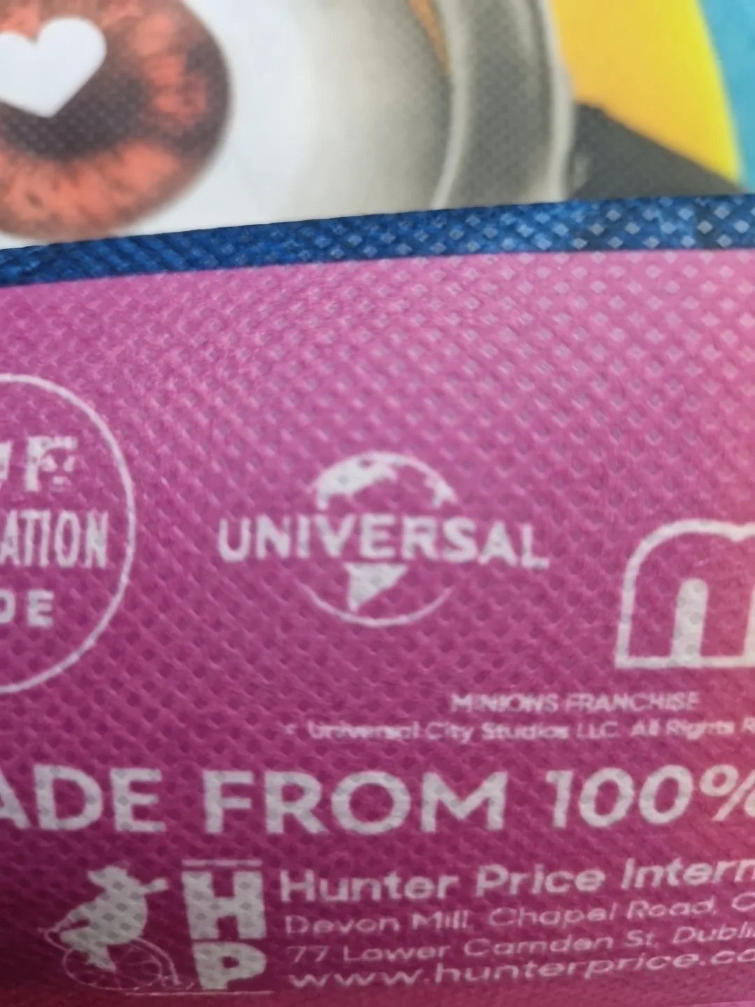 Minions Official Universal Studios Licenced Shopping Bag New With Handles, изображение 3
