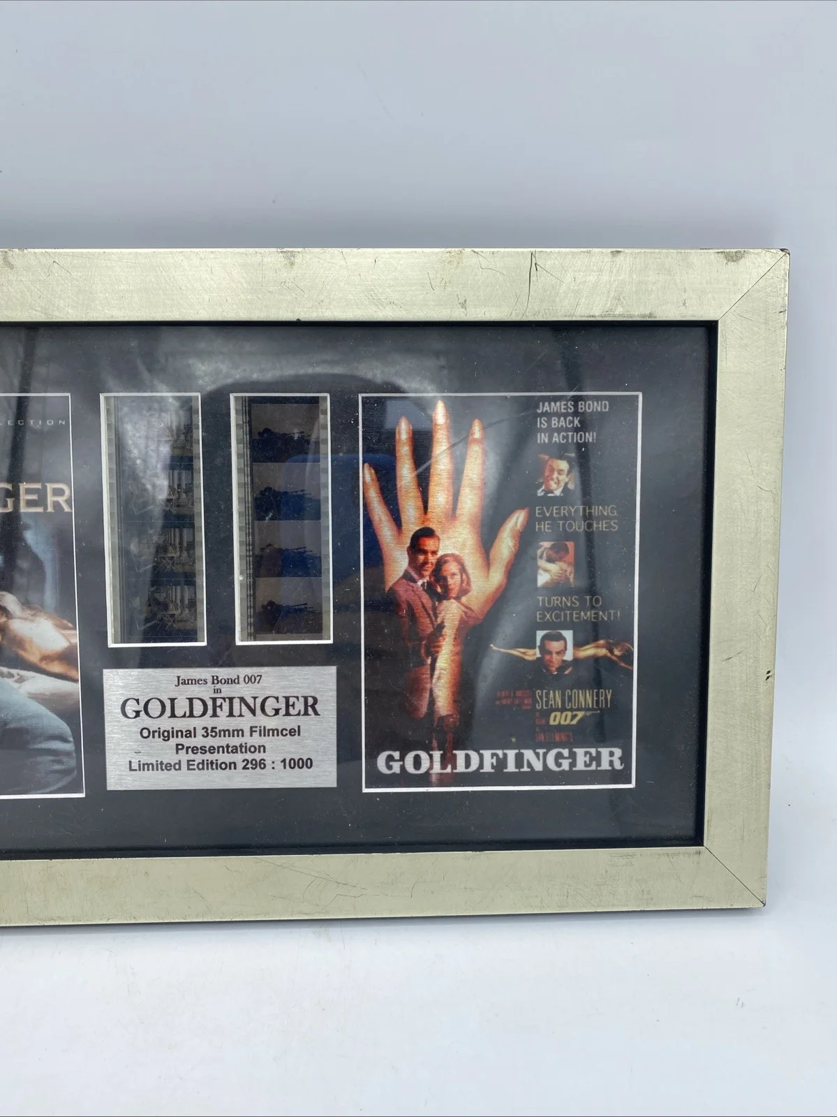 James Bond Goldfinger Original 35mm Filmcell Ltd Edition 296/1000, image 3