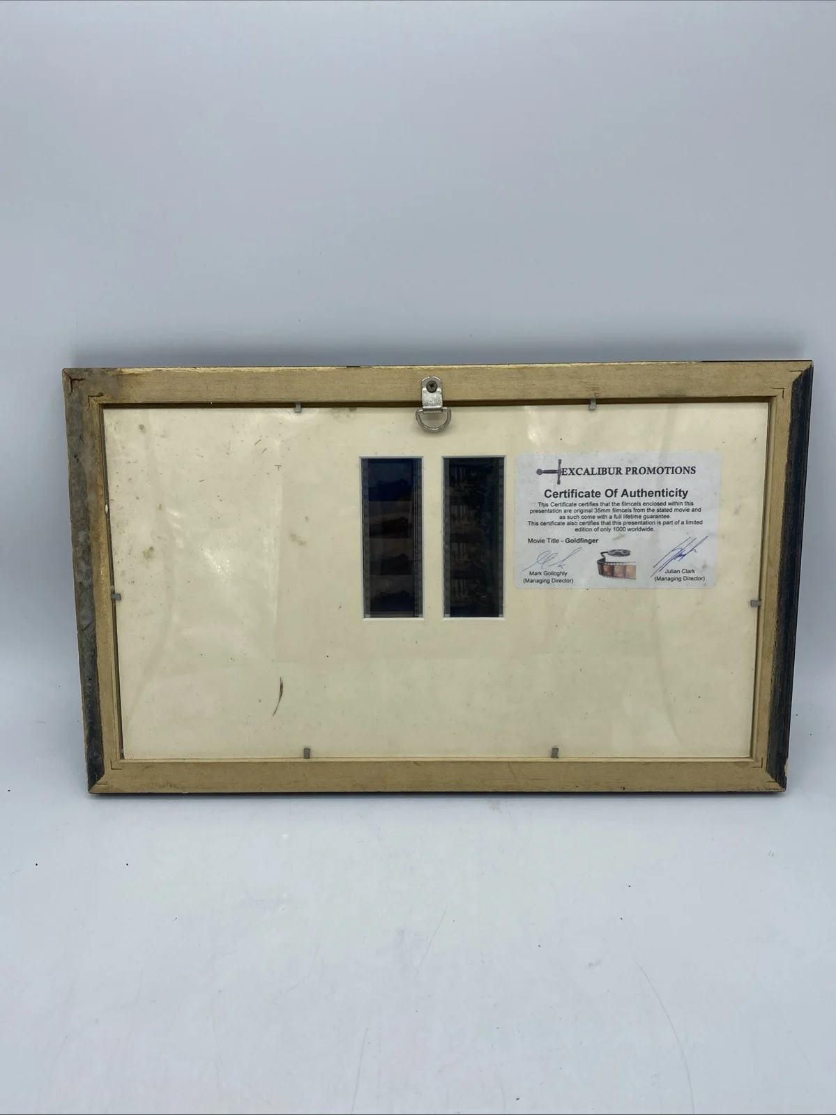 James Bond Goldfinger Original 35mm Filmcell Ltd Edition 296/1000, image 4