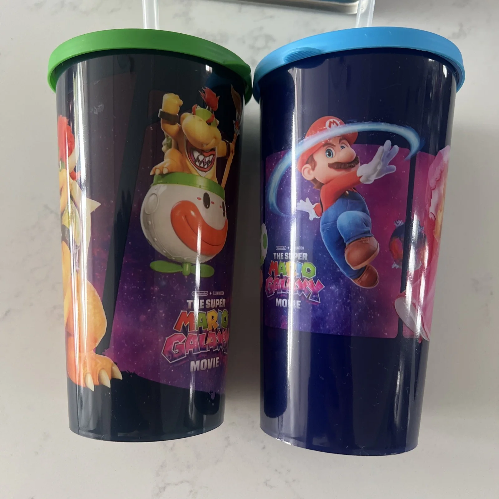The Super Mario Galaxy Movie Popcorn Bucket Brand New and two cups official, изображение 5