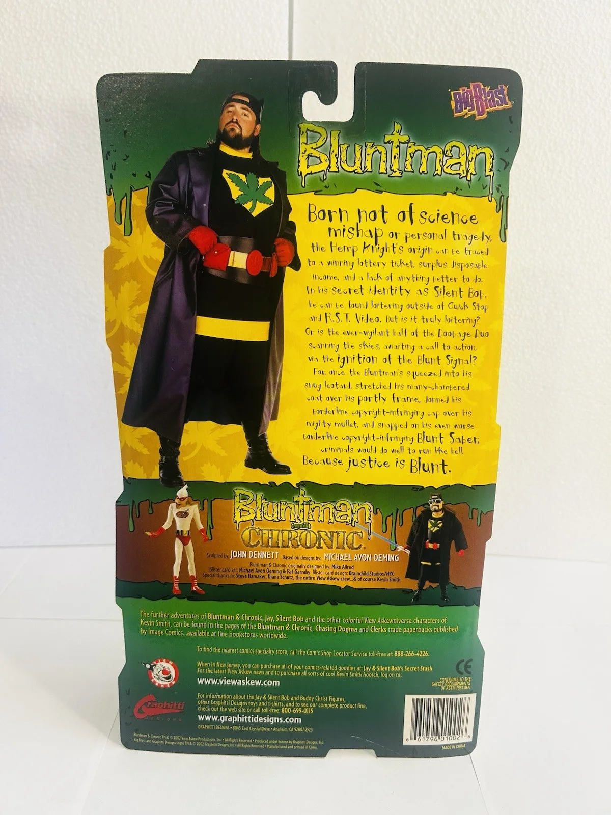 Bluntman and Chronic Kevin Smith Signed Bluntman 2002 Graphitti action figure, image 5