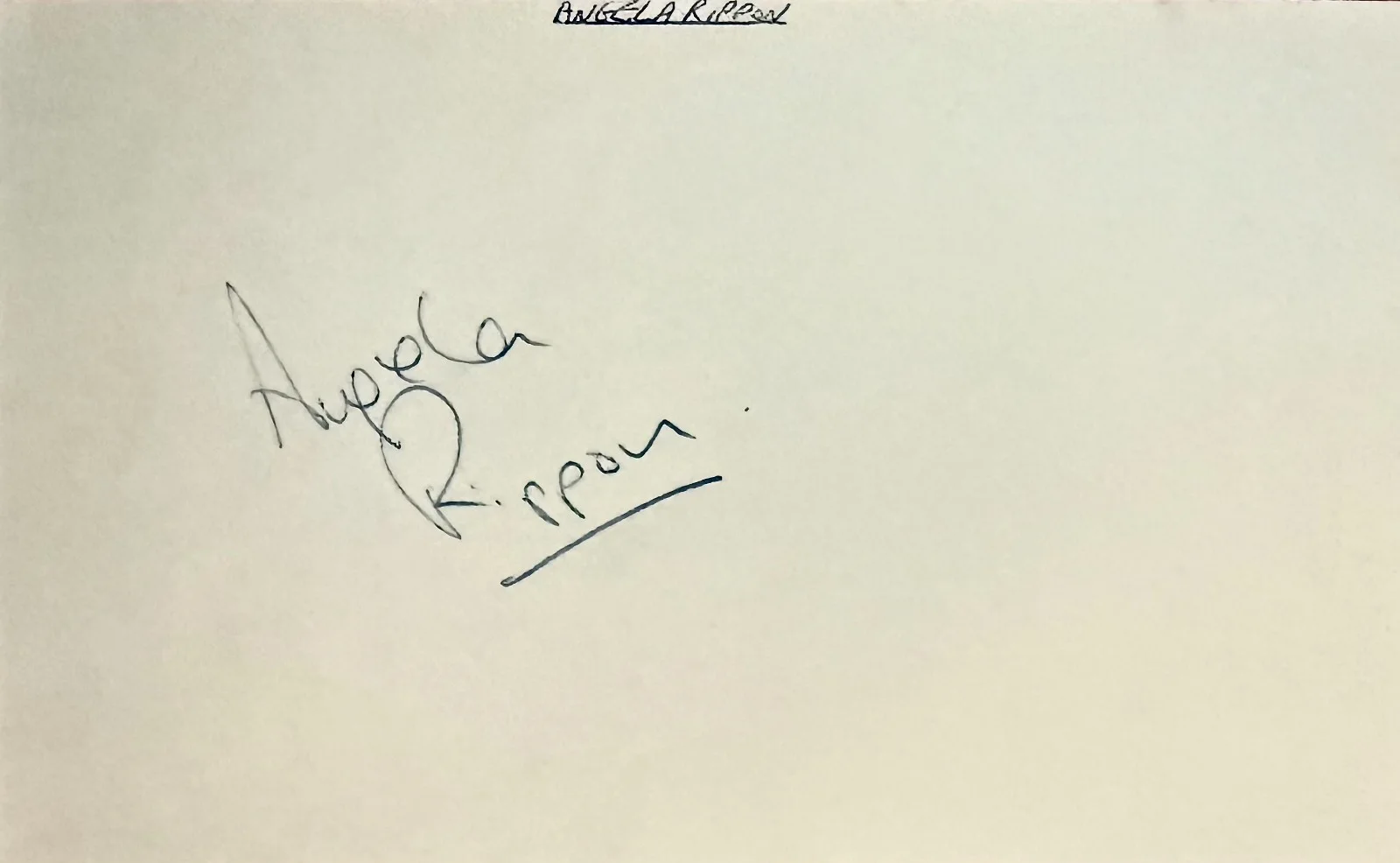 Linda Cunningham, Angela Rippon — LINDA CUNNINGHAM & ANGELA RIPPON Dual Signed Autograph 3x5 ALBUM PAGE BENNY HILL, изображение 2