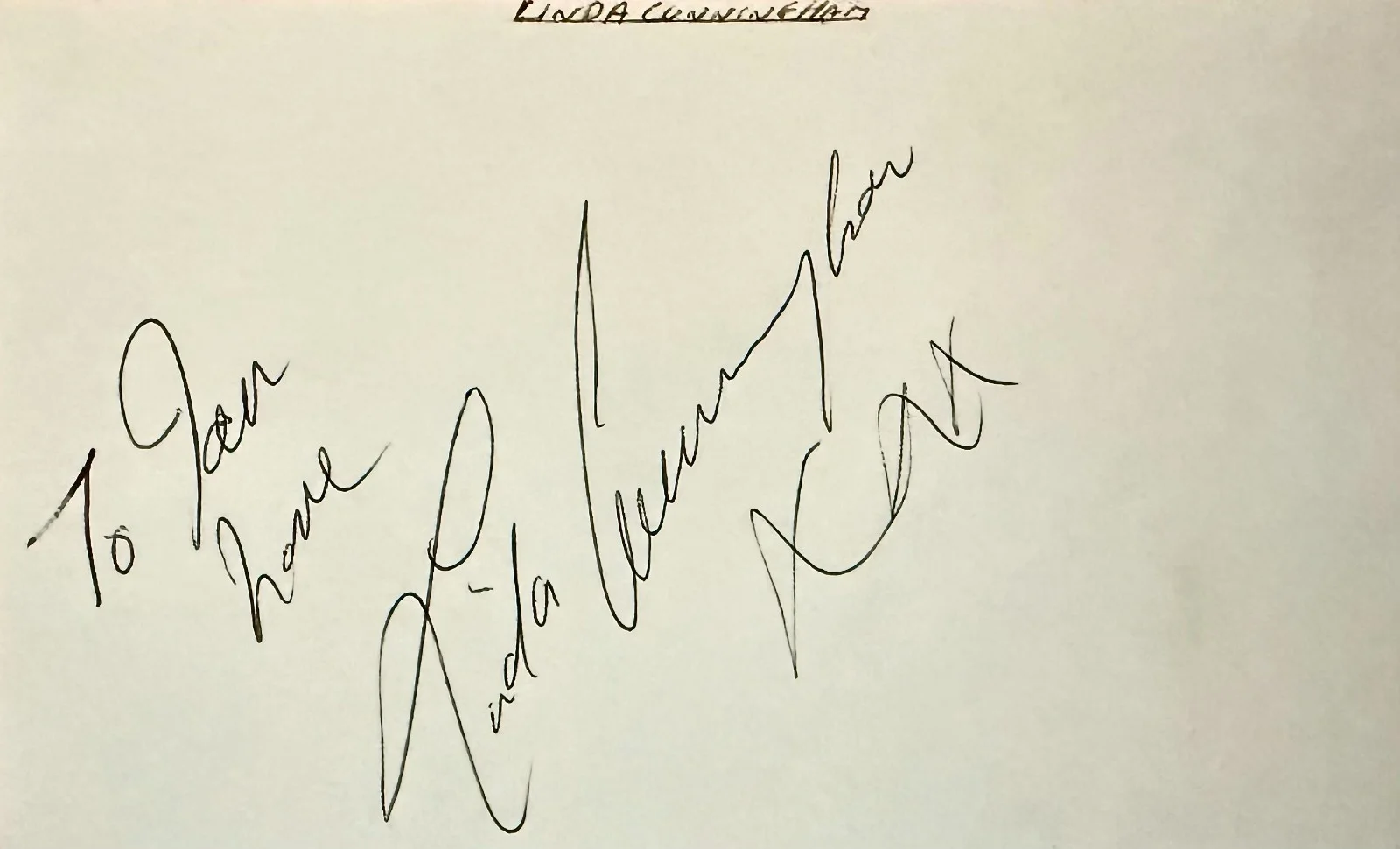 Linda Cunningham, Angela Rippon — LINDA CUNNINGHAM & ANGELA RIPPON Dual Signed Autograph 3x5 ALBUM PAGE BENNY HILL, изображение 3