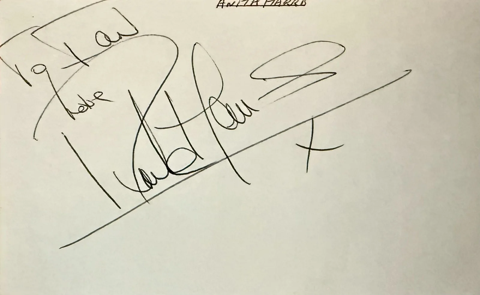 Larry Noble, Anita Harris — LARRY NOBLE & ANITA HARRIS Dual Signed Autographed 3x5 ALBUM PAGE Monty Python, image 2
