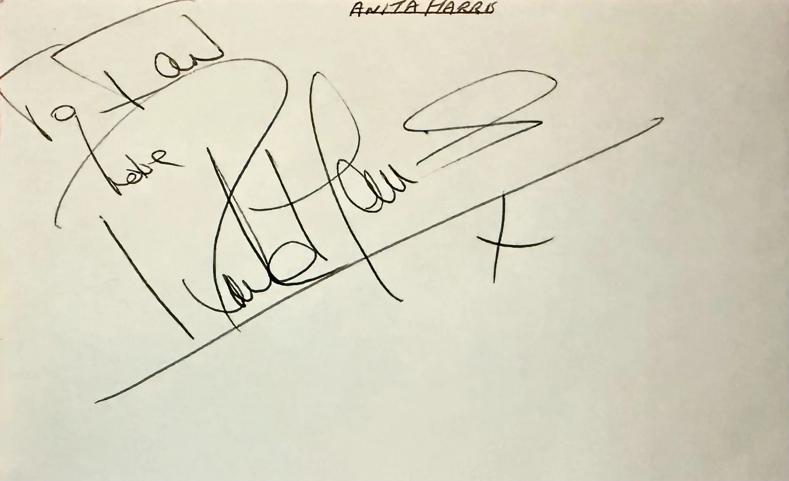 Larry Noble, Anita Harris — LARRY NOBLE & ANITA HARRIS Dual Signed Autographed 3x5 ALBUM PAGE Monty Python, image 4